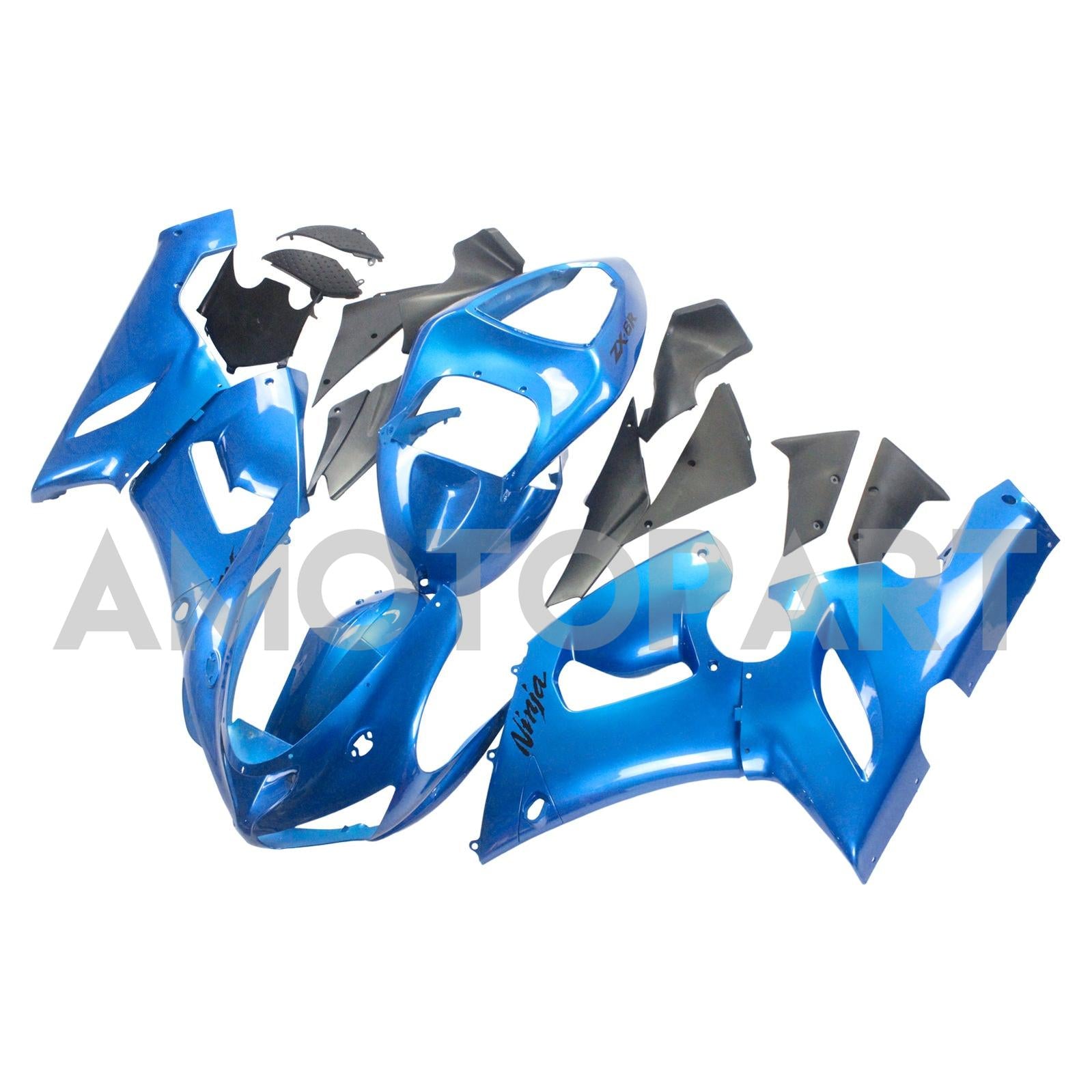 AMOTOPART KAWASAKI 2005-2006 ZX6R 636 GLOSS BLAUWE KUIST KIT