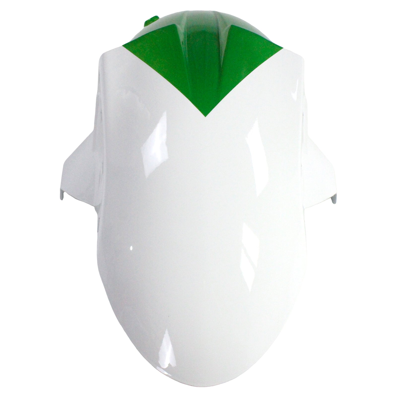 Amotopart Verkleidungsset für Kawasaki 2005–2006 ZX6R 636, Weiß-Mix, Grün