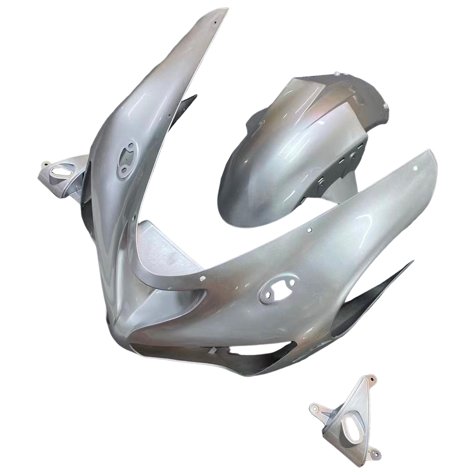Amotopart Kawasaki 2005-2006 ZX6R 636 Sliver Fairing Kit