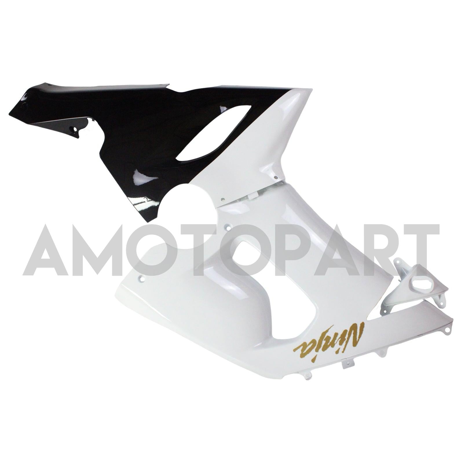 Amotopart Kawasaki 2005-2006 ZX6R 636 White Black Fearing Kit