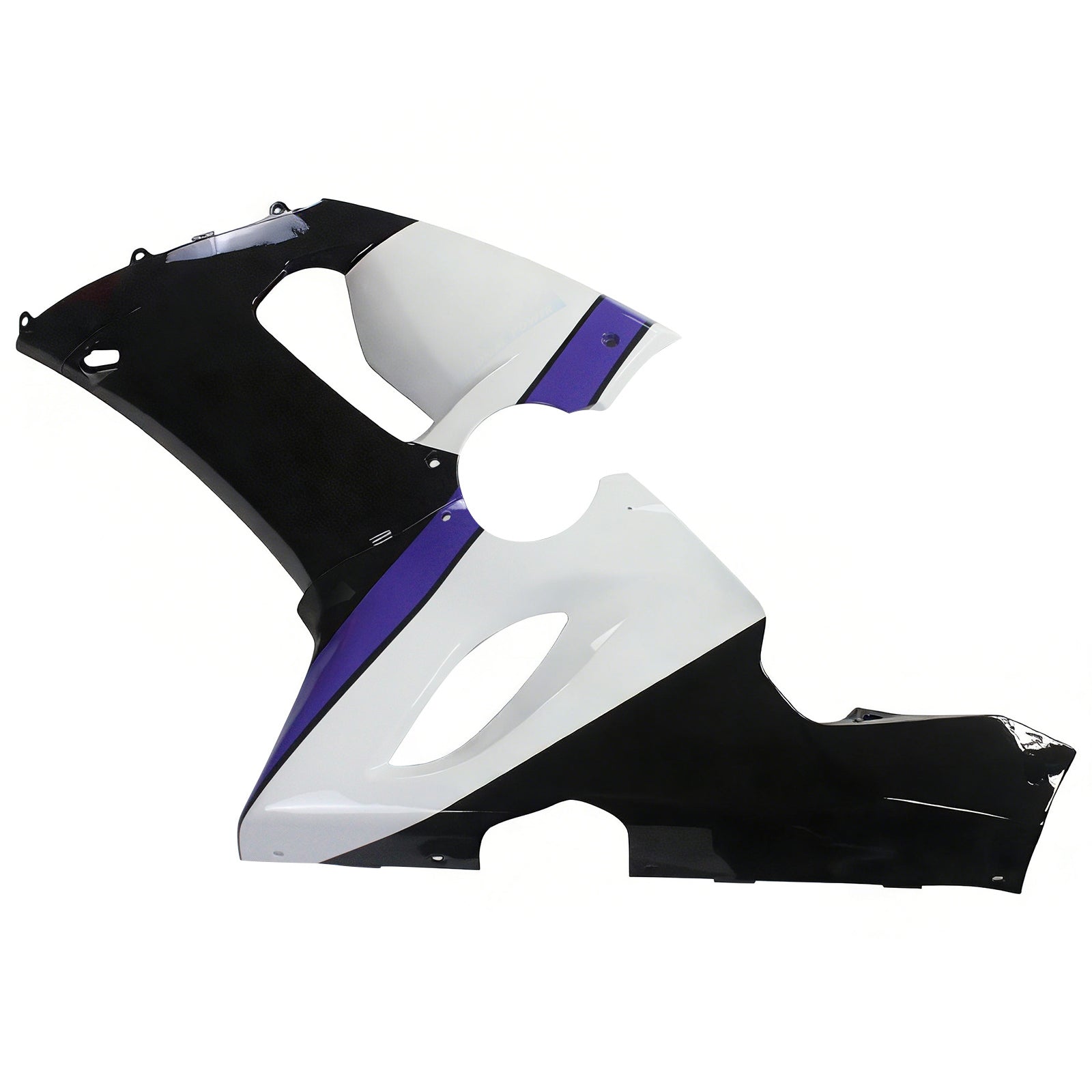 Amotopart Kawasaki 2005-2006 ZX6R 636 Black White Fairing Kit