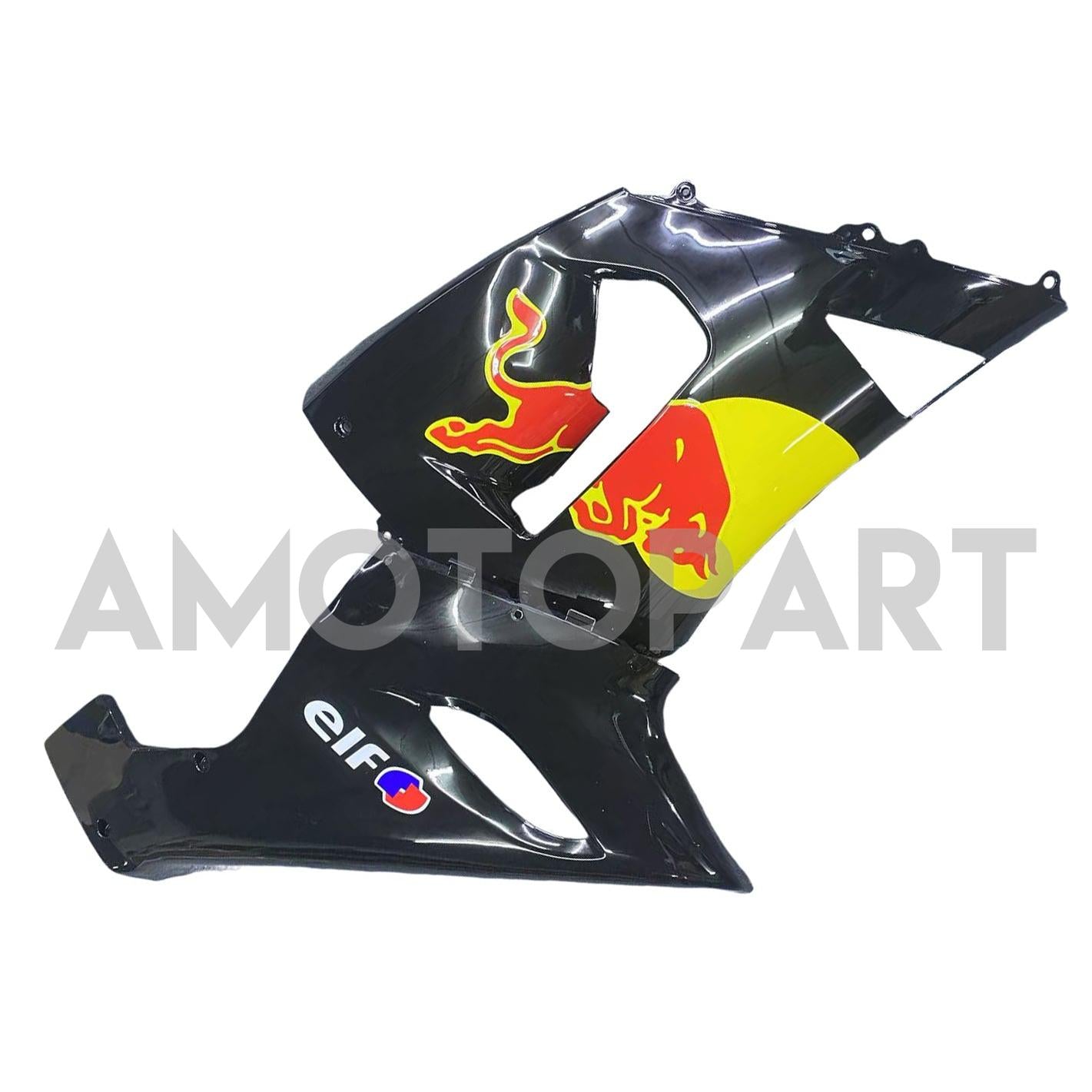 Amotopart 2005-2006 Kawasaki ZX6R 636 Glossy Black Red Yellow Fairing Kit