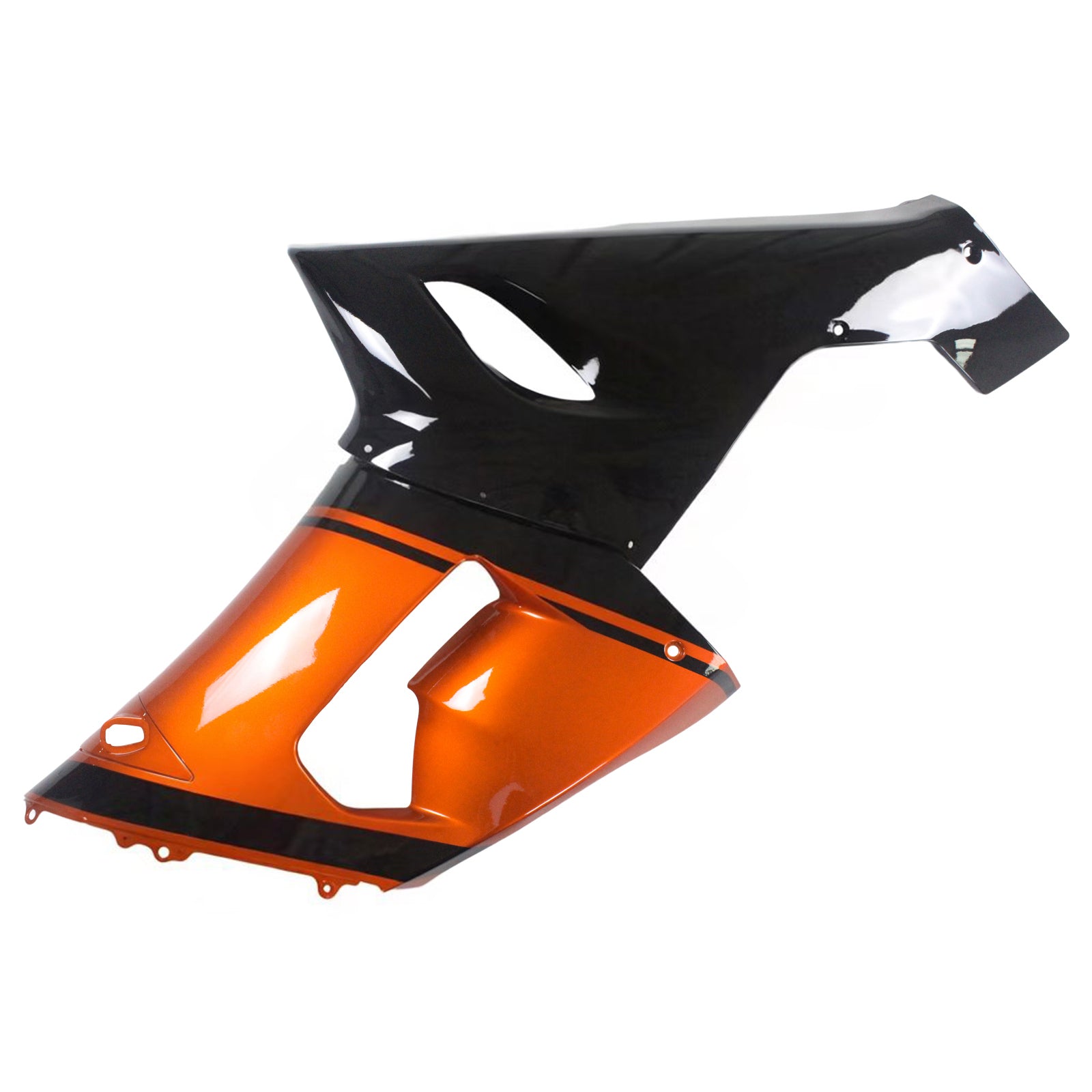 Amotopart Kawasaki 2005-2006 ZX6R 636 Black Orange Mix Fairing Kit