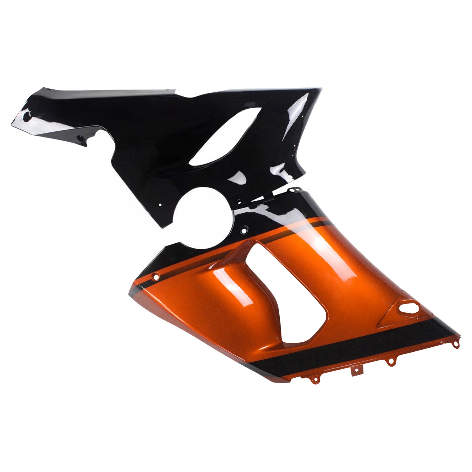 Amotopart Kawasaki 2005-2006 ZX6R 636 Black Orange Mix Fairing Kit
