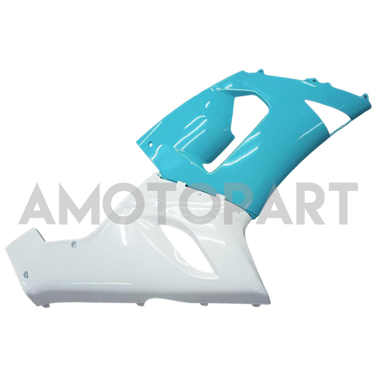 Amotopart 2005–2006 Kawasaki ZX6R 636 Hellblau-weißes Verkleidungsset
