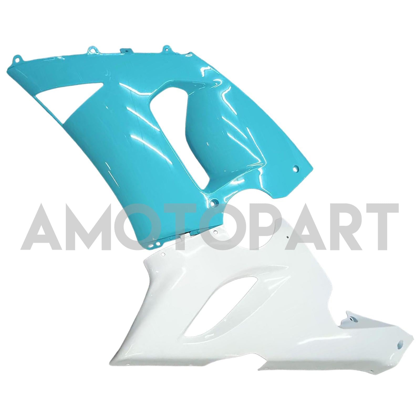 Amotopart 2005–2006 Kawasaki ZX6R 636 Hellblau-weißes Verkleidungsset