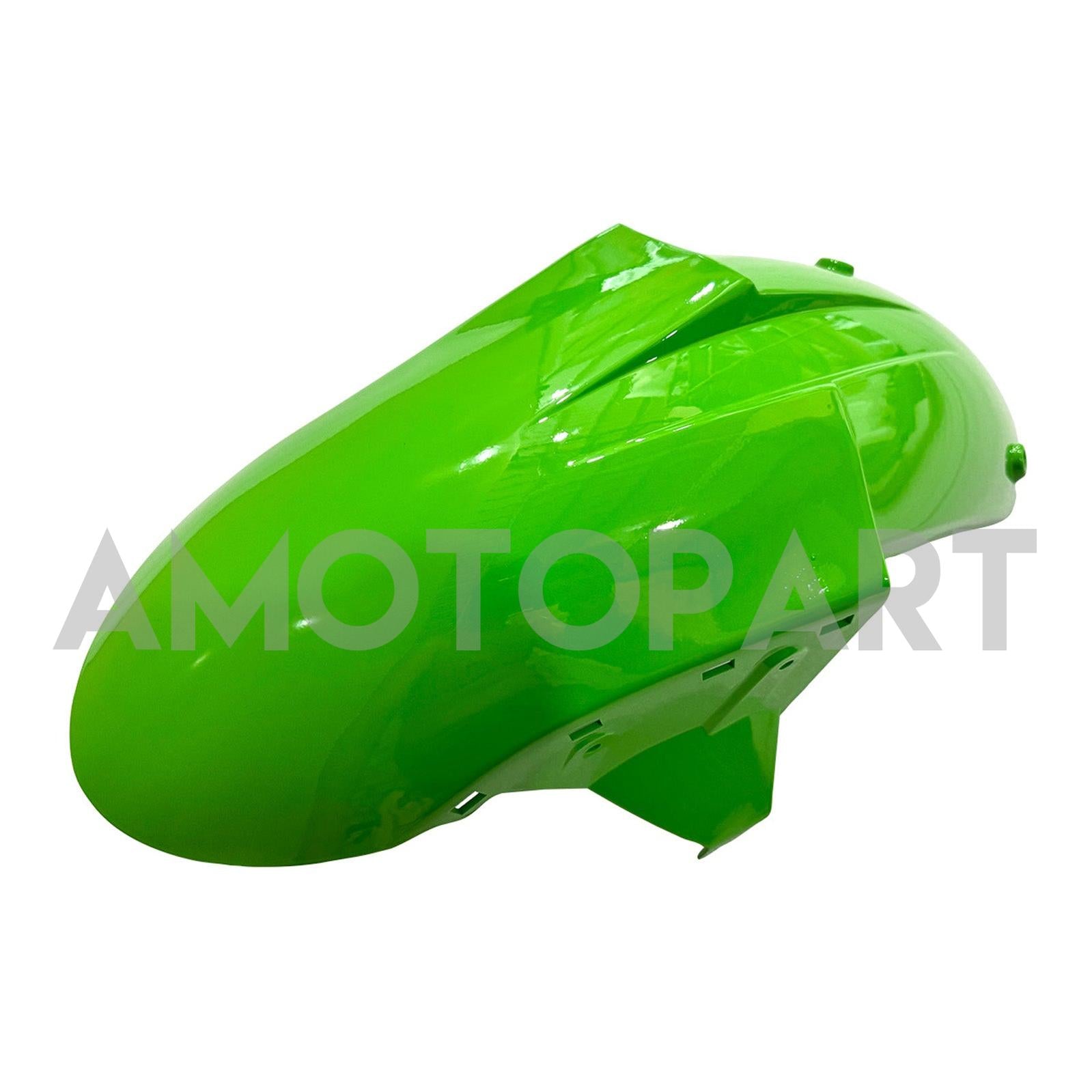 Amotopart 2007-2008 Kawasaki ZX6R 636 Black & Green Monster Fairing Kit
