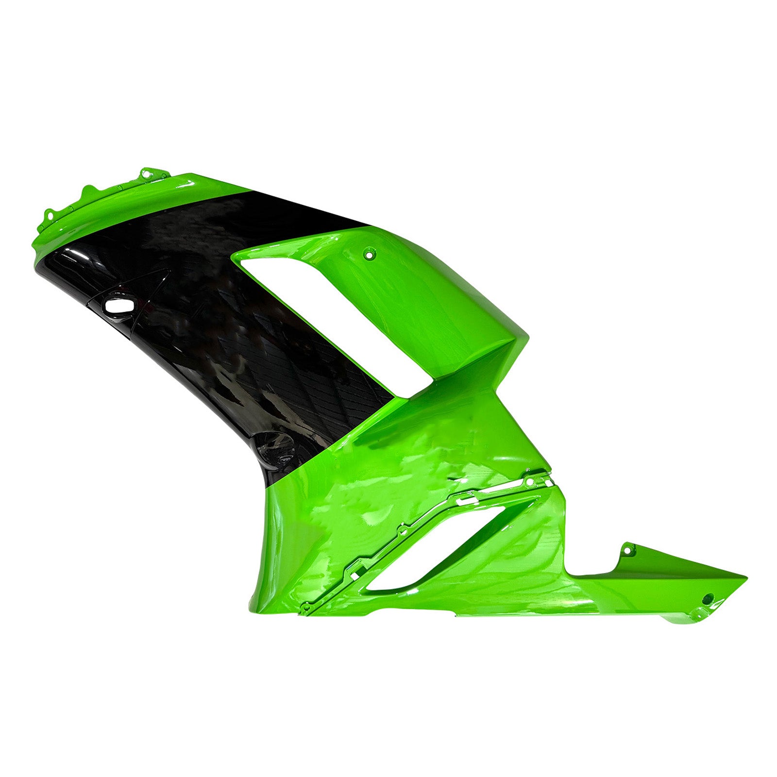 Amotopart 2007-2008 Kawasaki ZX6R 636 Black&Green Fairing Kit