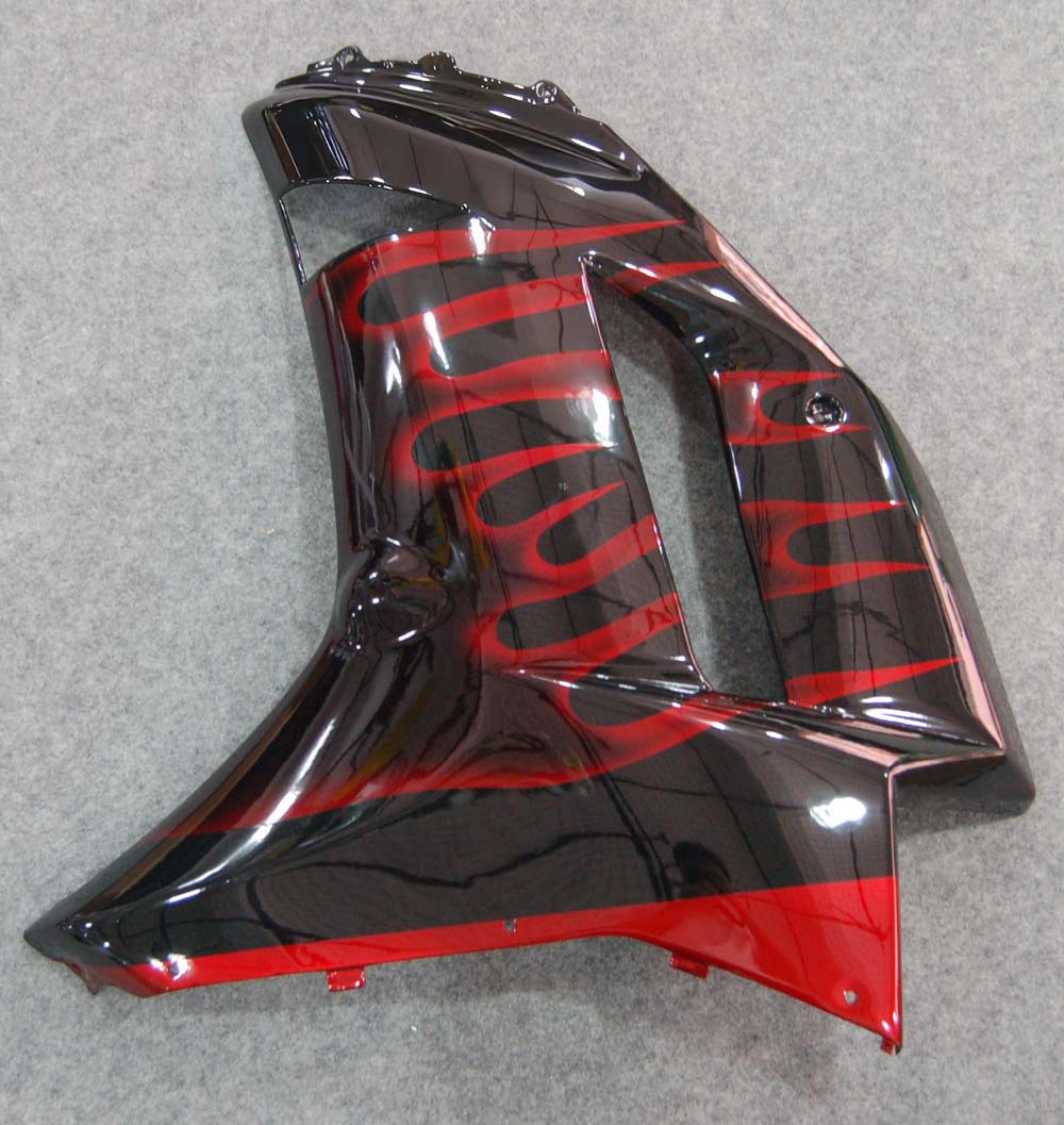 Amotopart 2007–2008 Kawasaki ZX6R 636 Red Flame Verkleidungsset