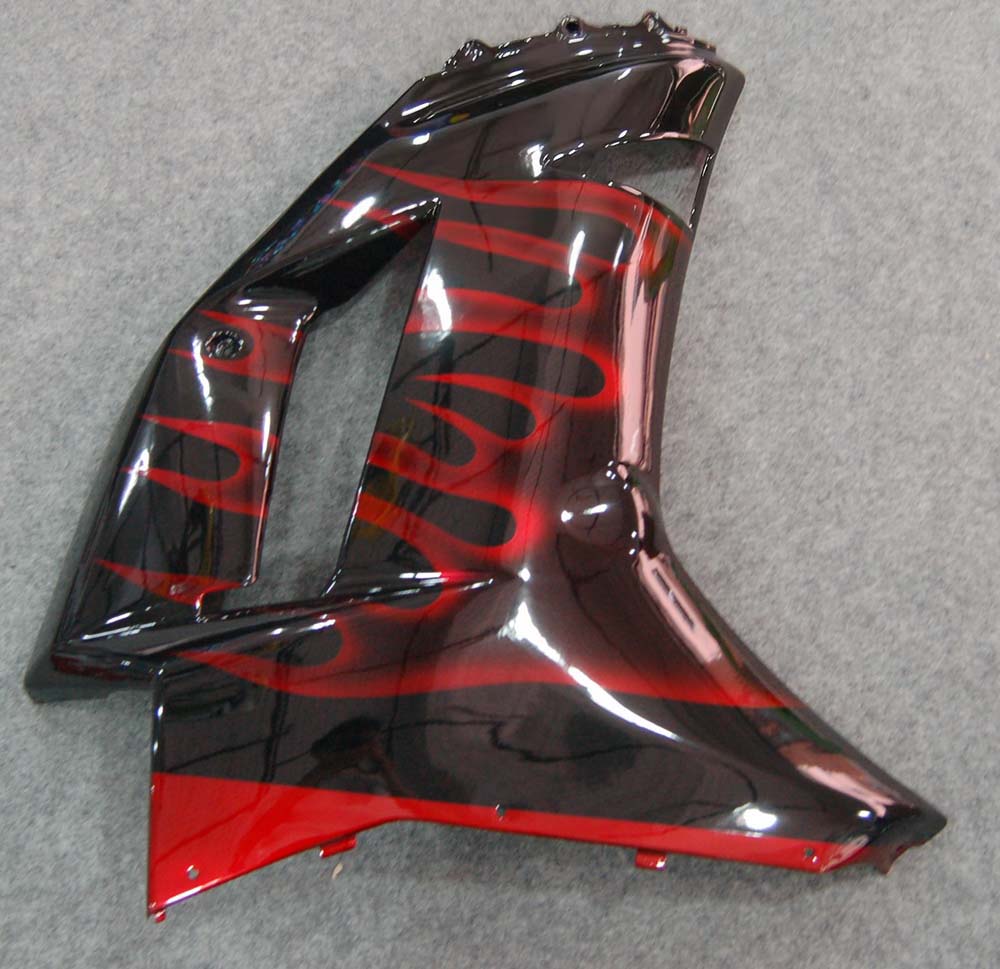 Amotopart 2007–2008 Kawasaki ZX6R 636 Red Flame Verkleidungsset