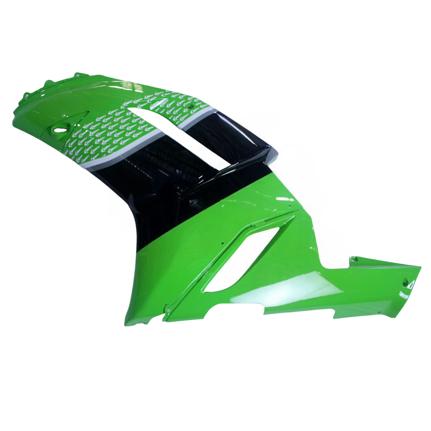 Amotopart 2007-2008 Kawasaki ZX6R 636 Green Black Fairing Kit