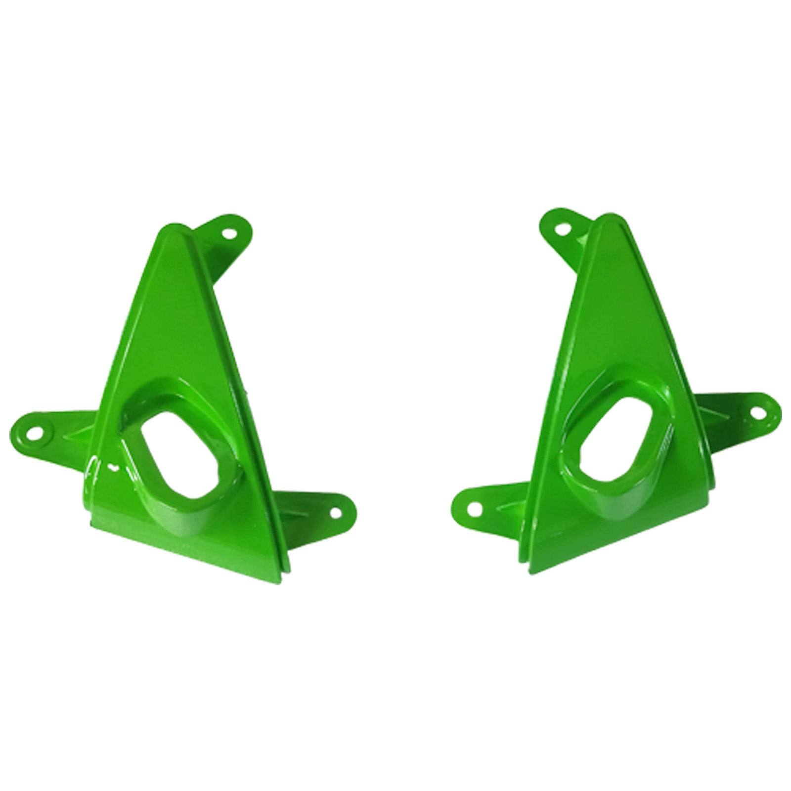 Amotopart 2007–2008 Kawasaki ZX6R 636 glänzendes Silber-Grün-Schwarz-Verkleidungsset