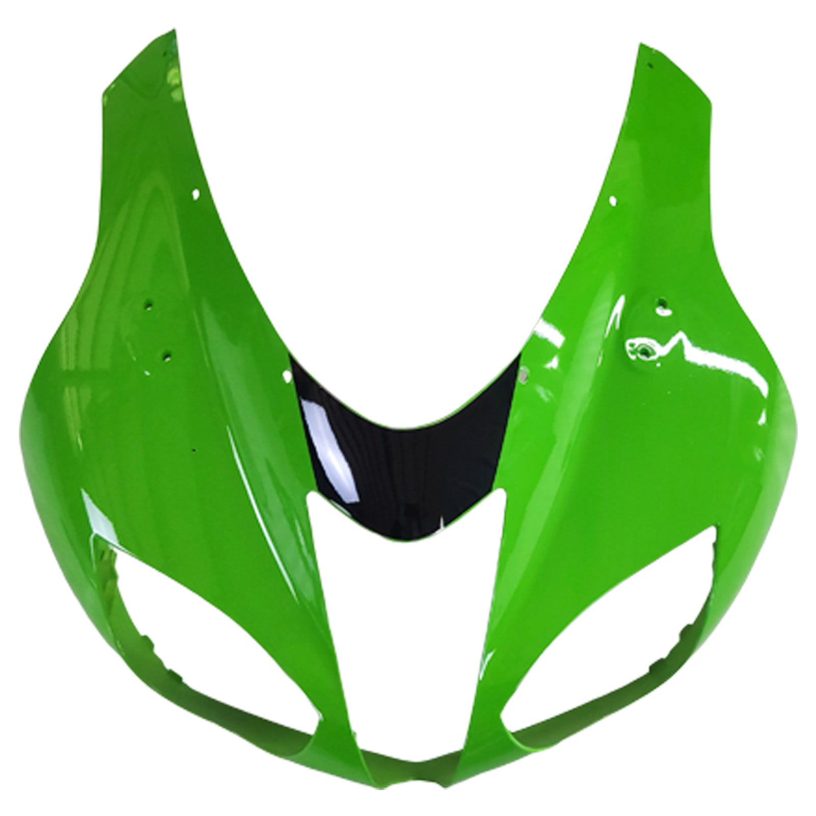 Amotopart 2007–2008 Kawasaki ZX6R 636 glänzendes Silber-Grün-Schwarz-Verkleidungsset