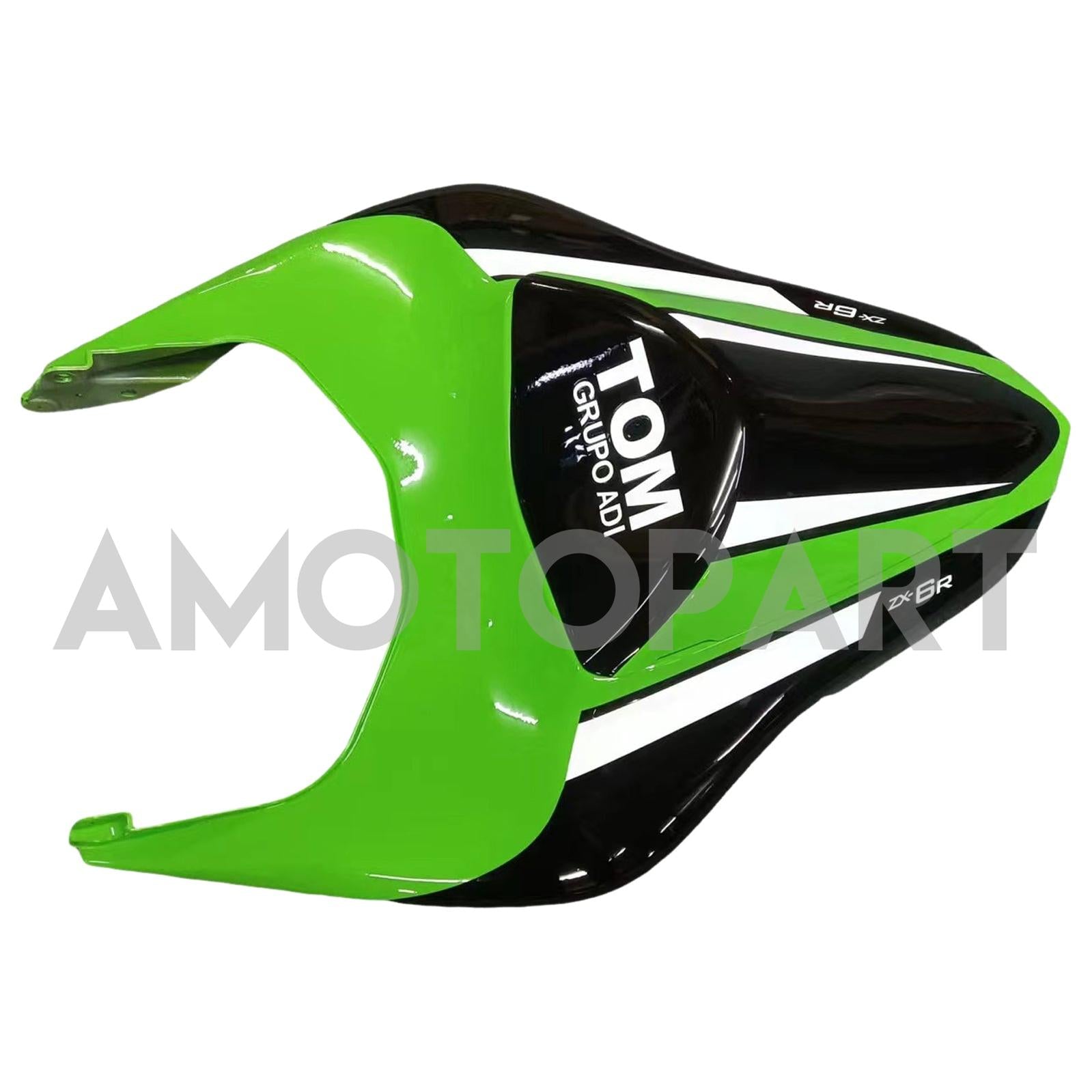 Amotopart Kawasaki ZX6R 636 2007-2008 Black&Green Fairing Kit