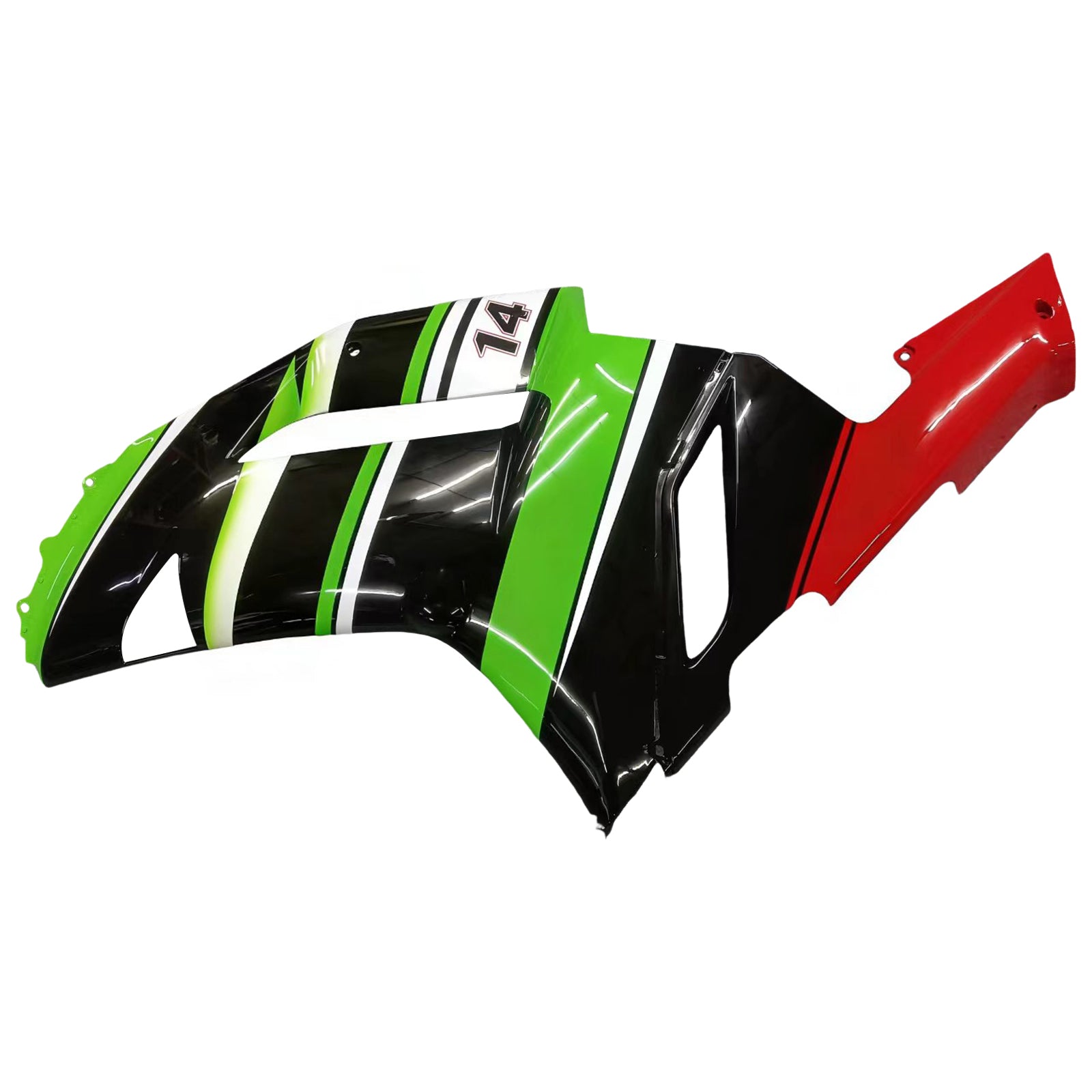 Amotopart Kawasaki ZX6R 636 2007-2008 Black & Green Failing Kit
