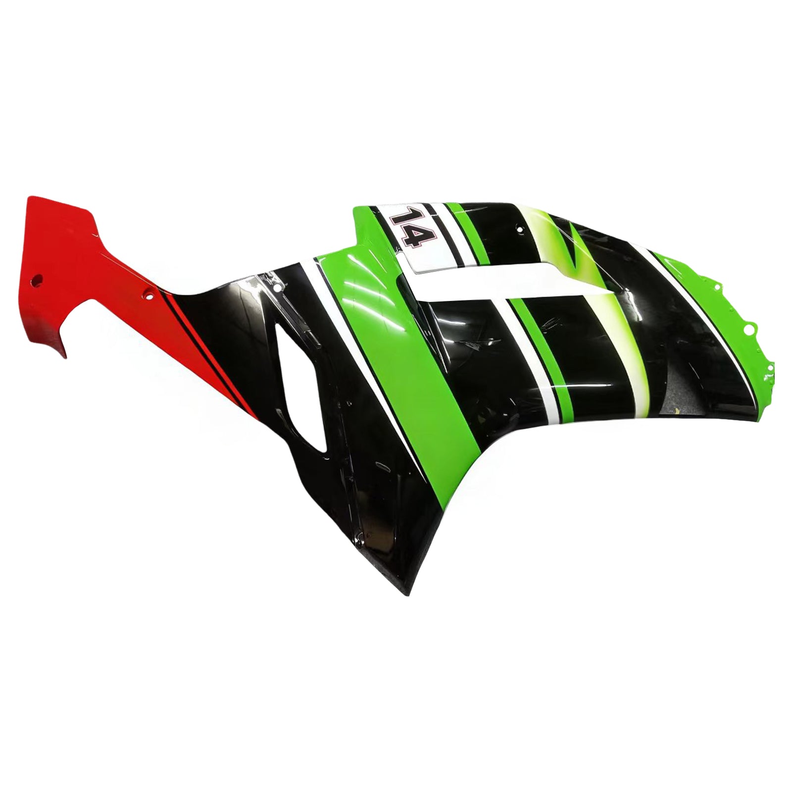 Amotopart Kawasaki ZX6R 636 2007-2008 Black & Green Failing Kit