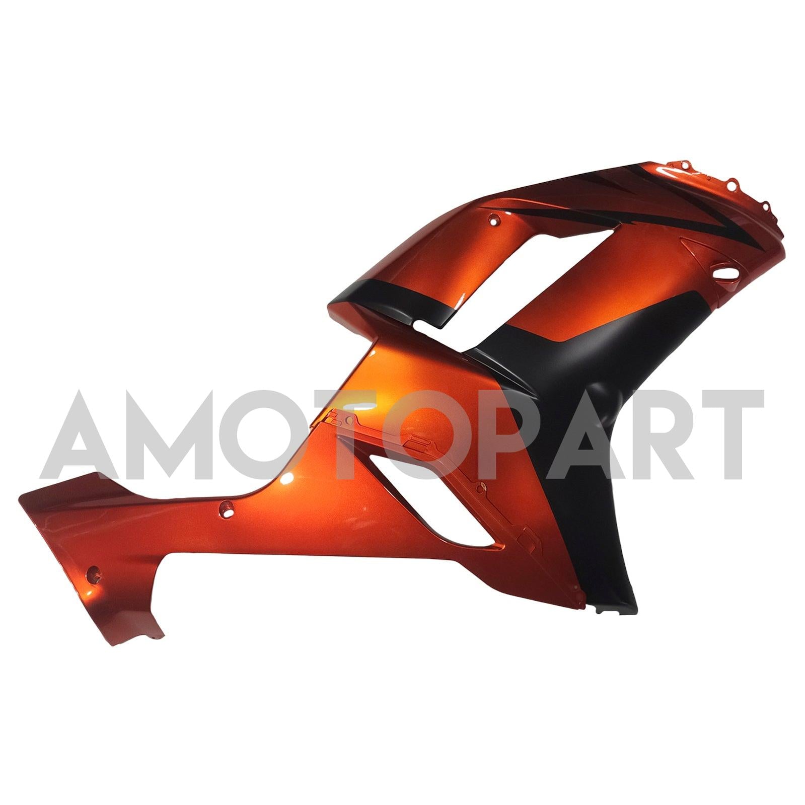 Amotopart 2007-2008 Kawasaki ZX6R 636 Black & Orange Fairing Kit