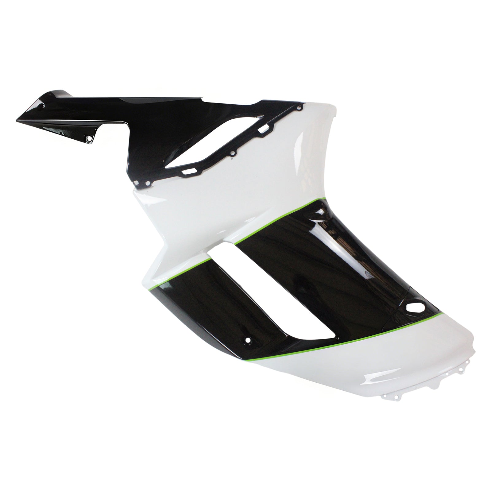 Amotopart Kawasaki 2007-2008 ZX6R 636 Black White Fairing Kit