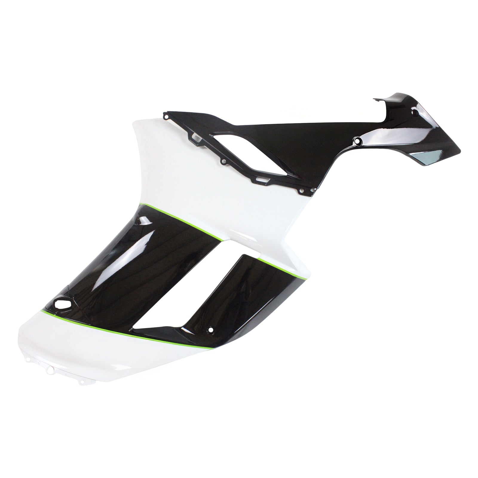 Amotopart Kawasaki 2007-2008 ZX6R 636 Black White Fairing Kit