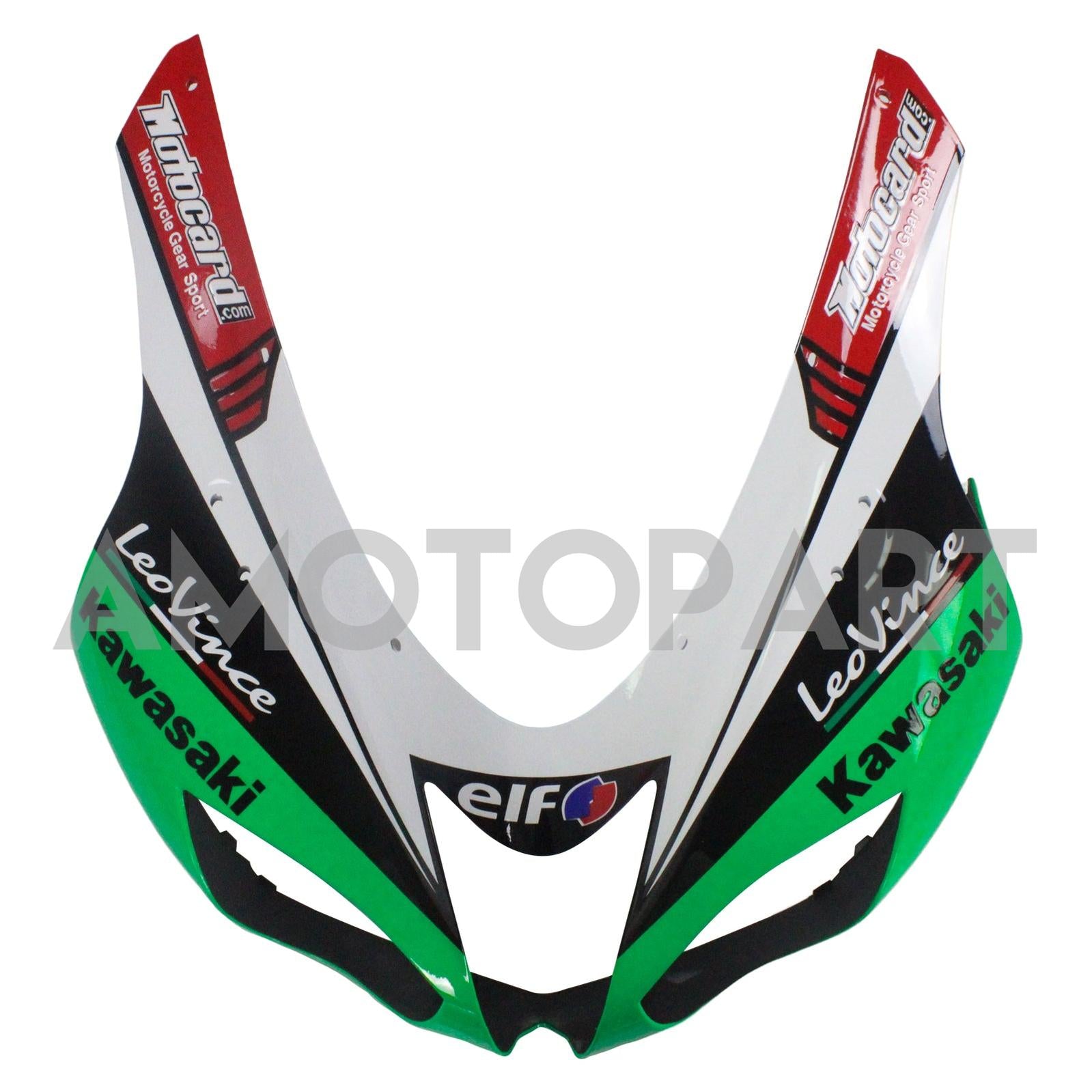 Amotopart Kawasaki 2007-2008 ZX6R 636 Green Red Fearing Kit