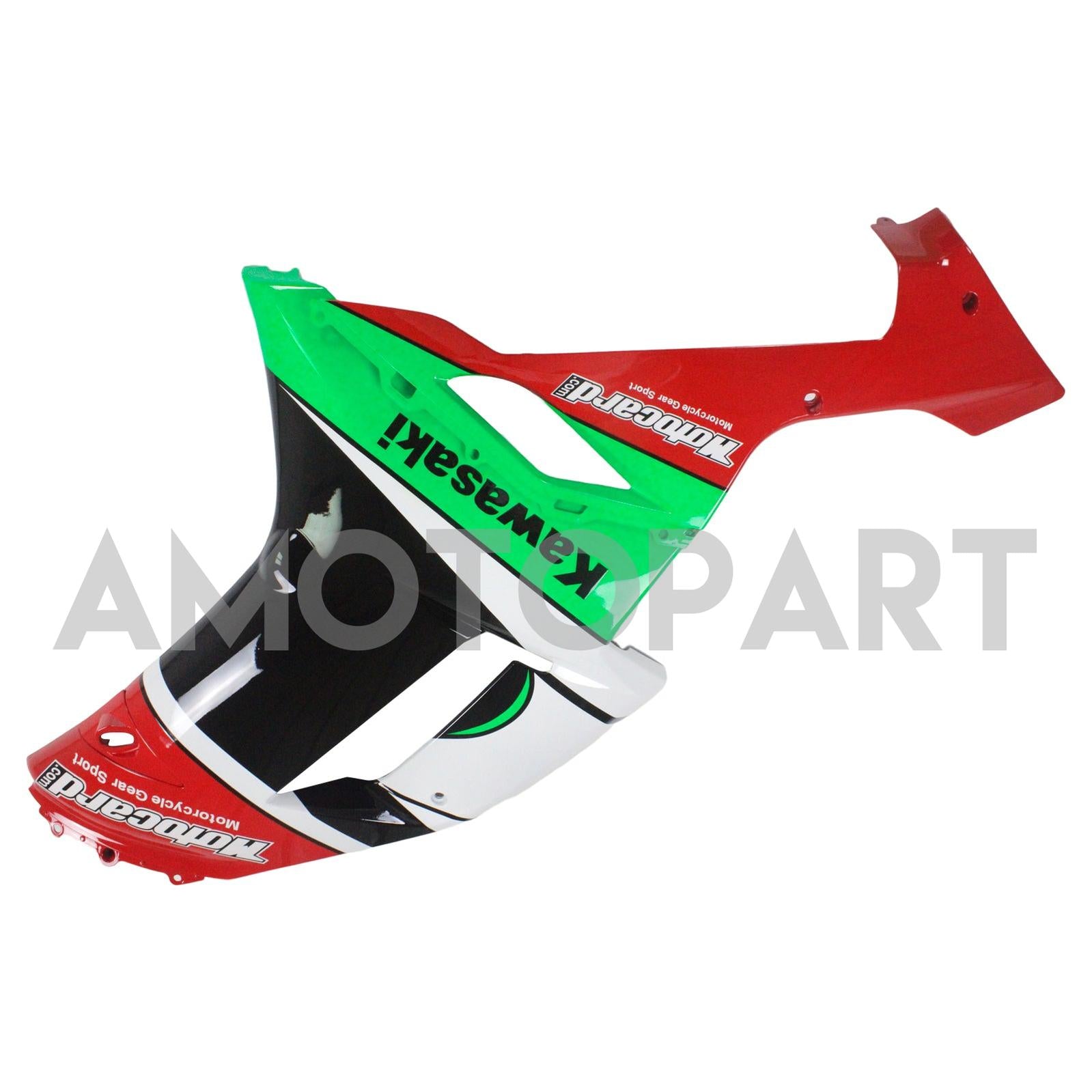 Amotopart Kawasaki 2007-2008 ZX6R 636 Green Red Fearing Kit