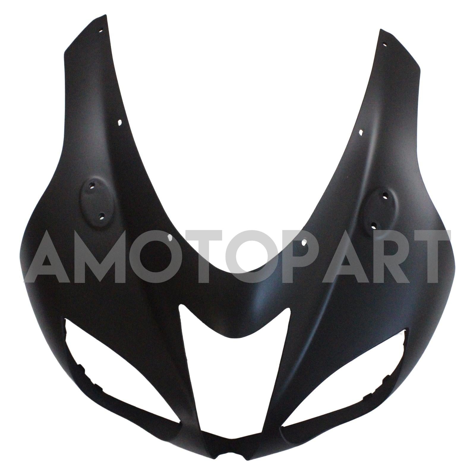 Amotopart Kawasaki 2007-2008 ZX6R 636 Matte Black With Yellow Logos Fairing Kit