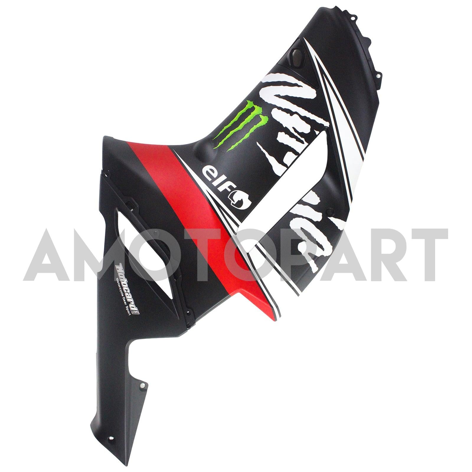 Amotopart Kawasaki 2007-2008 ZX6R 636 Black Red Claw Beurskit