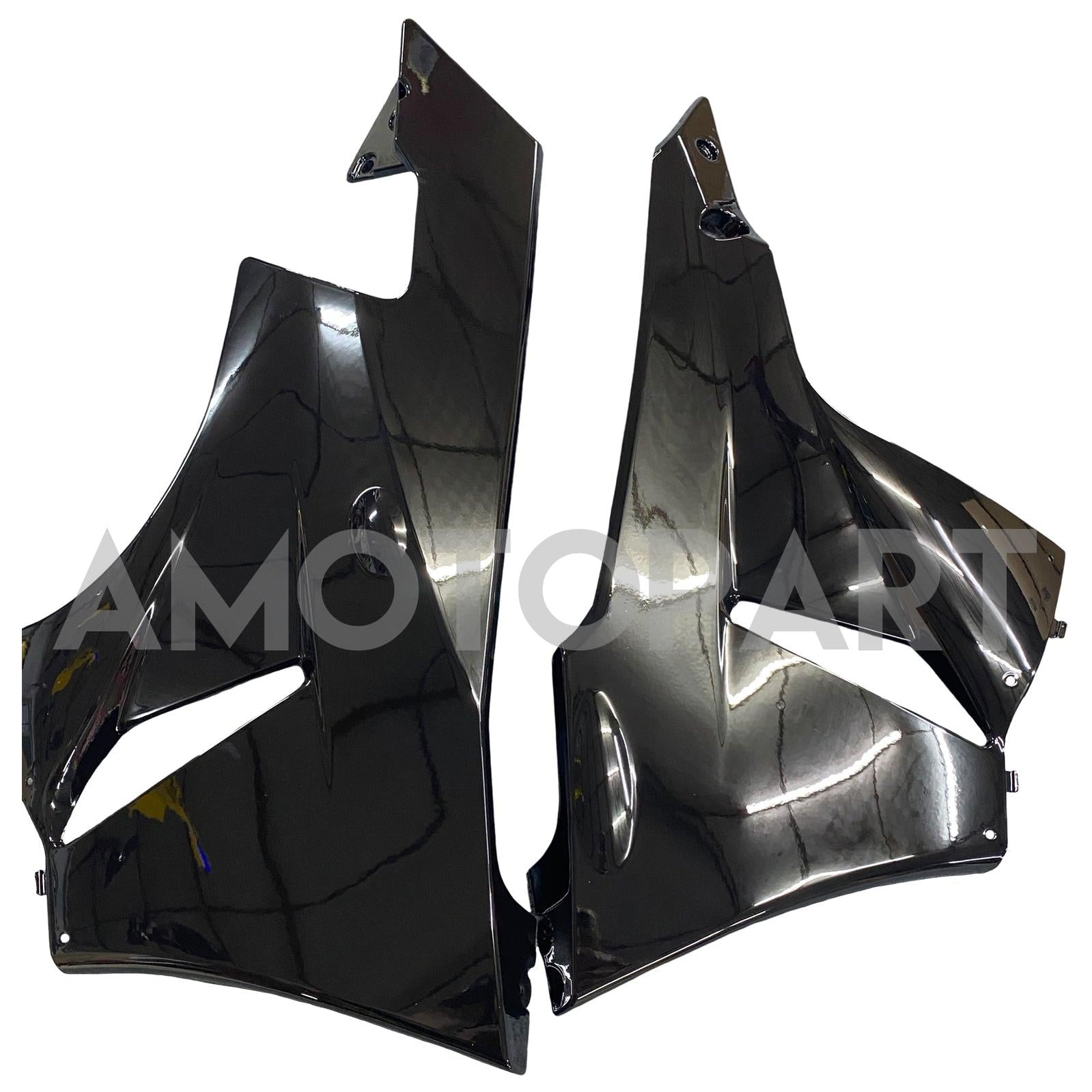 Amotopart Kawasaki 2009-2012 ZX6R 636 グロスブラック フェアリングキット