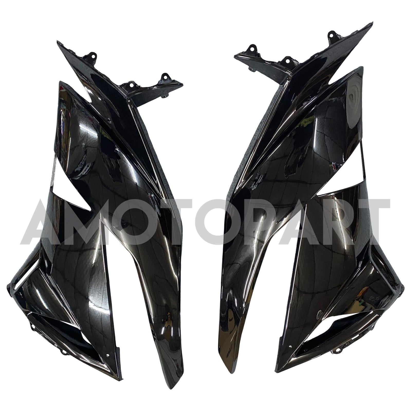 Amotopart Kawasaki 2009-2012 ZX6R 636 グロスブラック フェアリングキット
