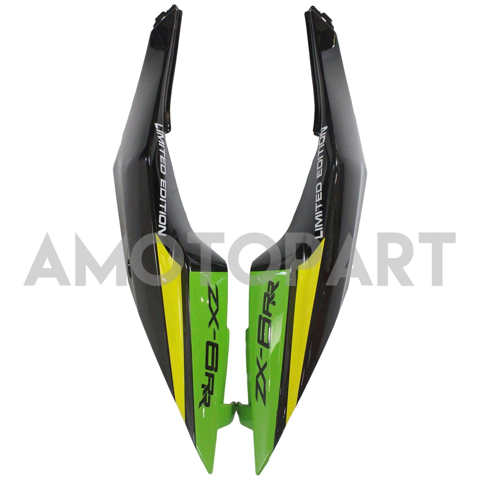 Amotopart Kawasaki 2009-2012 ZX6R 636 Svart färgstark fairing-kit