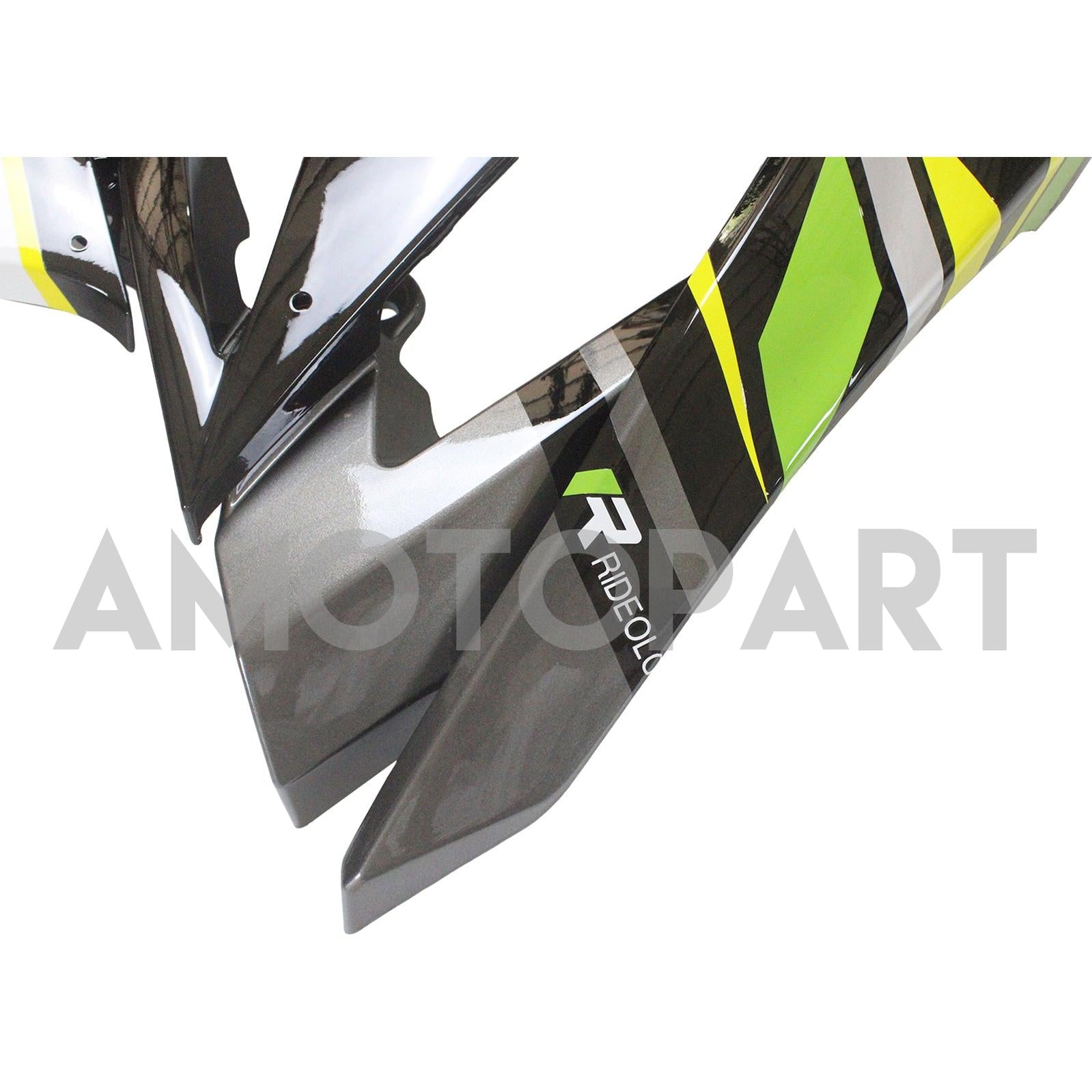 Amotopart Kawasaki 2009-2012 ZX6R 636 Svart färgstark fairing-kit