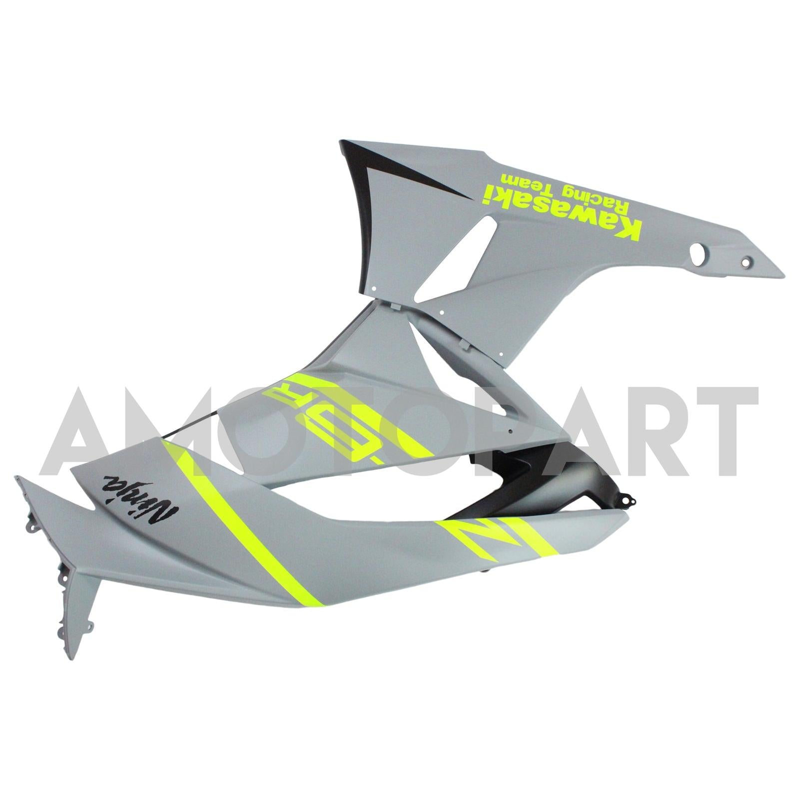 Amotopart Kawasaki 2009-2012 ZX6R 636 Gray Yellow Fairing Kit