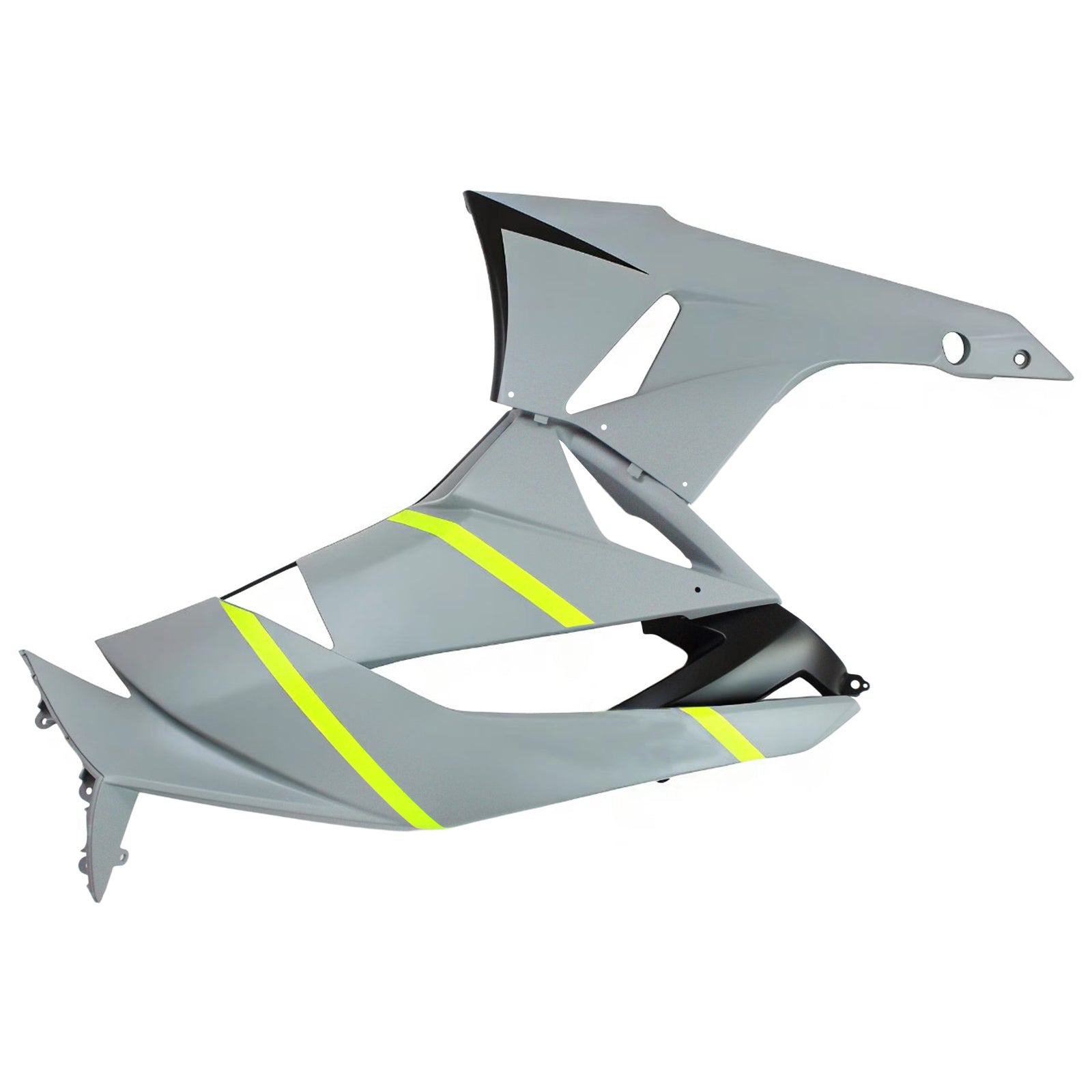 Amotopart Verkleidungsset für Kawasaki 2009–2012 ZX6R 636, Grau, Gelb