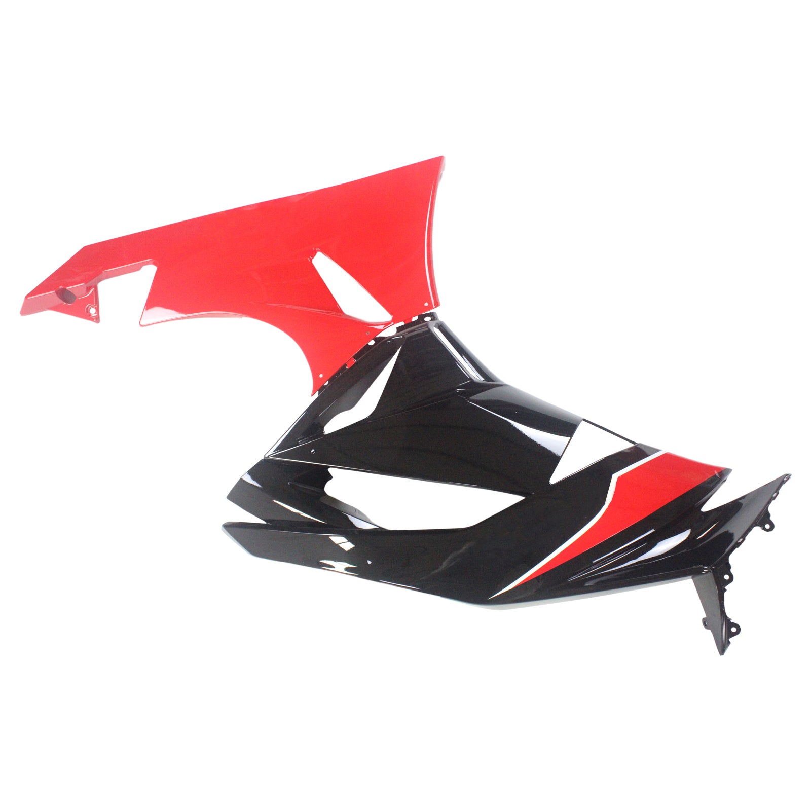 Amotopart Kawasaki 2009-2012 ZX6R 636 Red Mix Black Fairing Kit