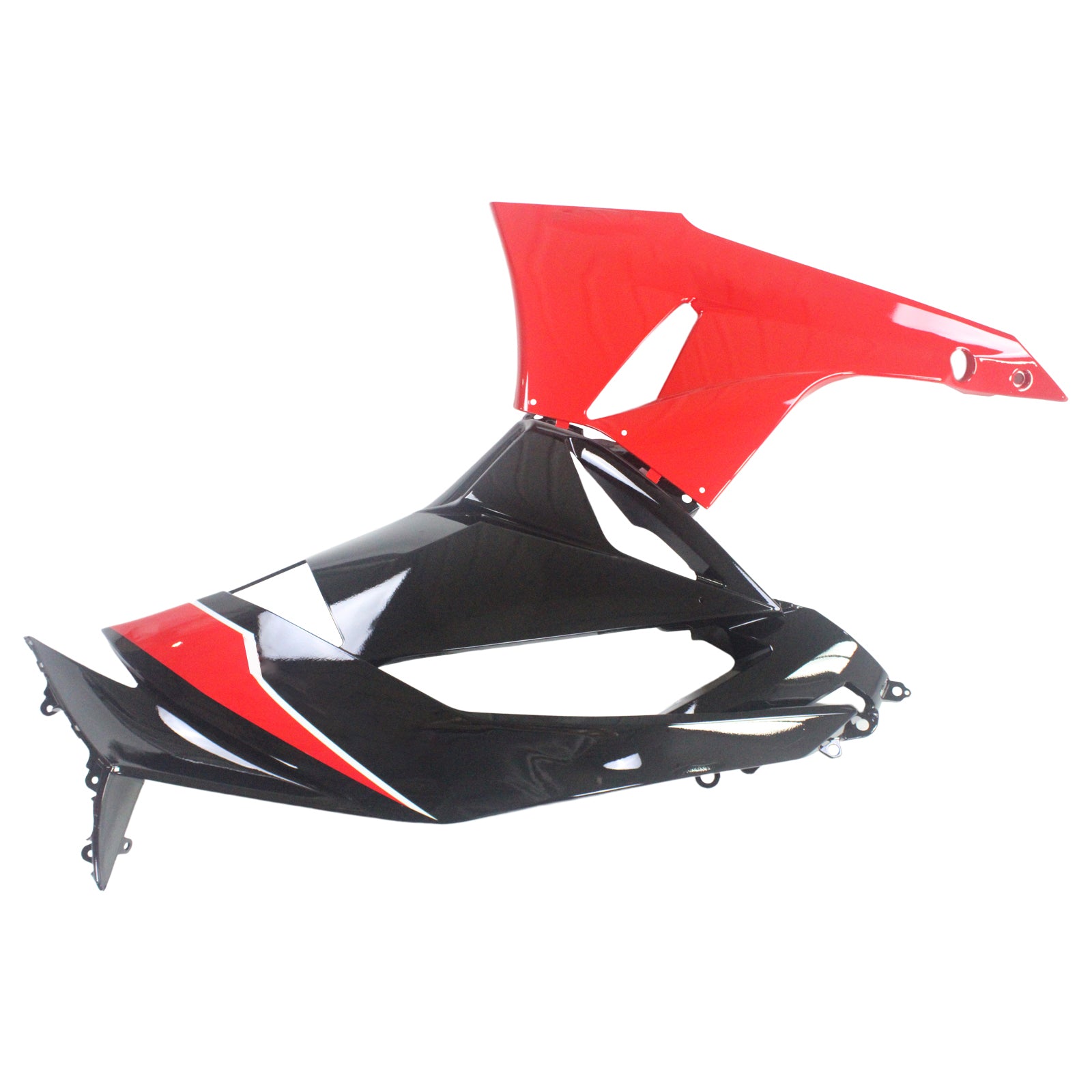 Amotopart Kawasaki 2009-2012 ZX6R 636 Red Mix Black Fairing Kit