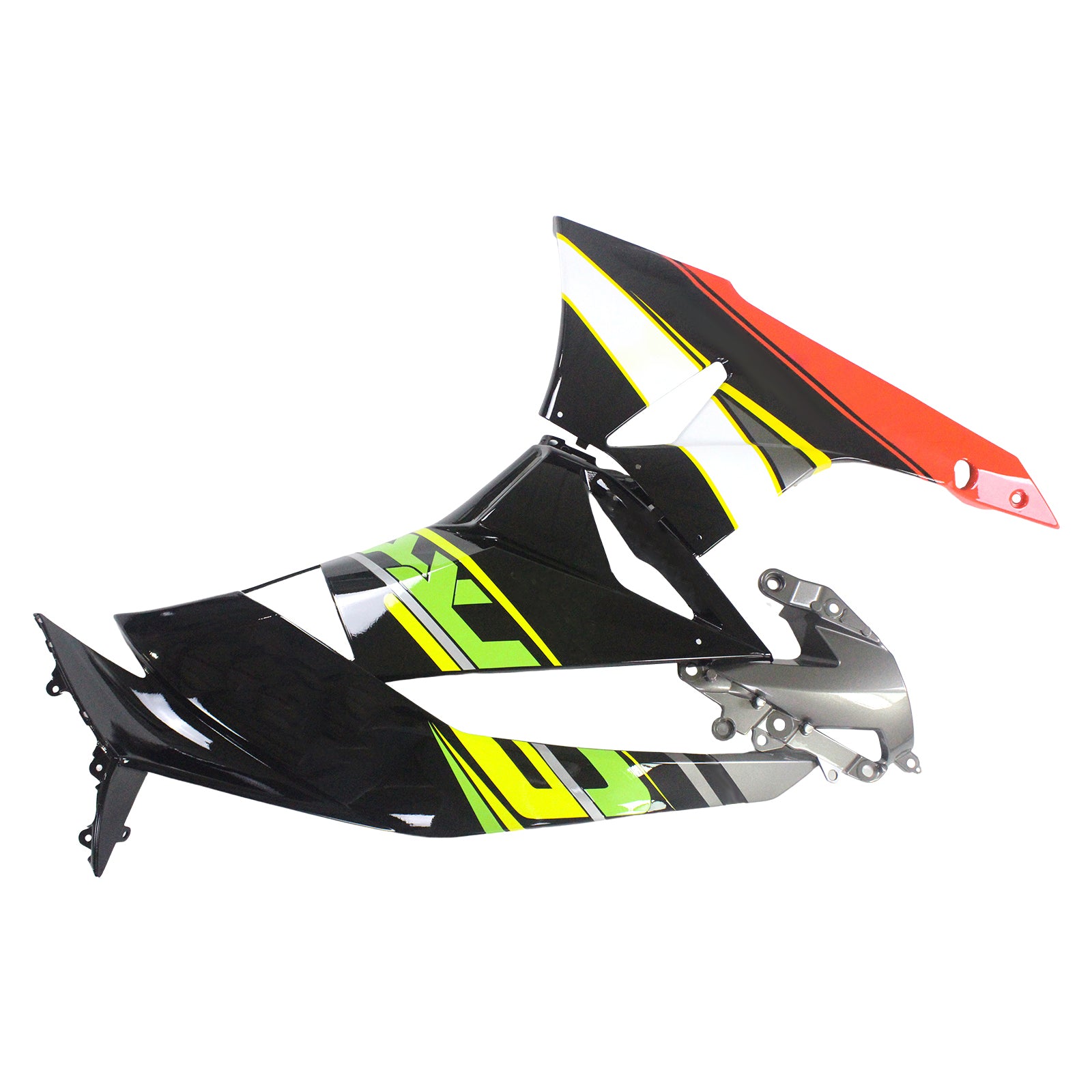 Amotopart Kawasaki 2009-2012 ZX6R 636 Black Green Fairing Kit
