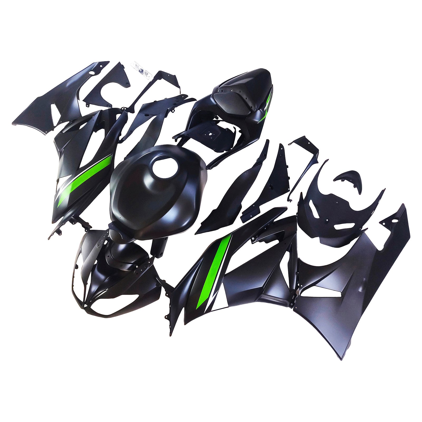 AMOTOPART KAWASAKI 2009-2012 ZX6R 636 Black Fairing Kit