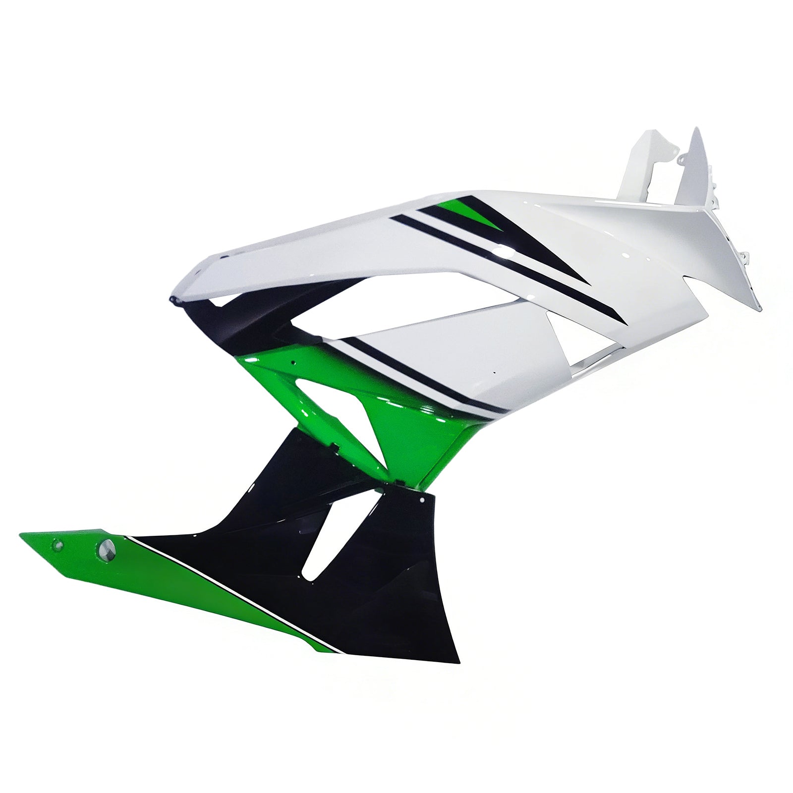 Amotopart Kawasaki 2009-2012 ZX6R 636 Green&White Fairing Kit