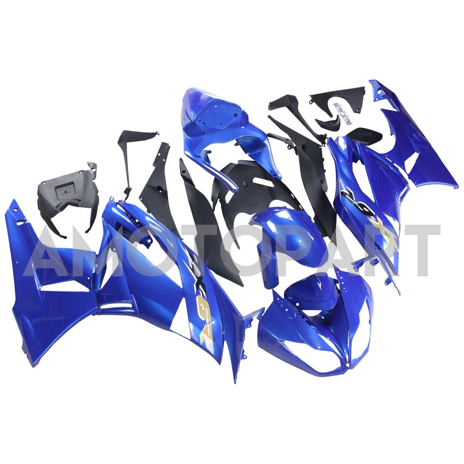 Amotopart Kawasaki 2009-2012 ZX6R 636 Blue Fairing Kit