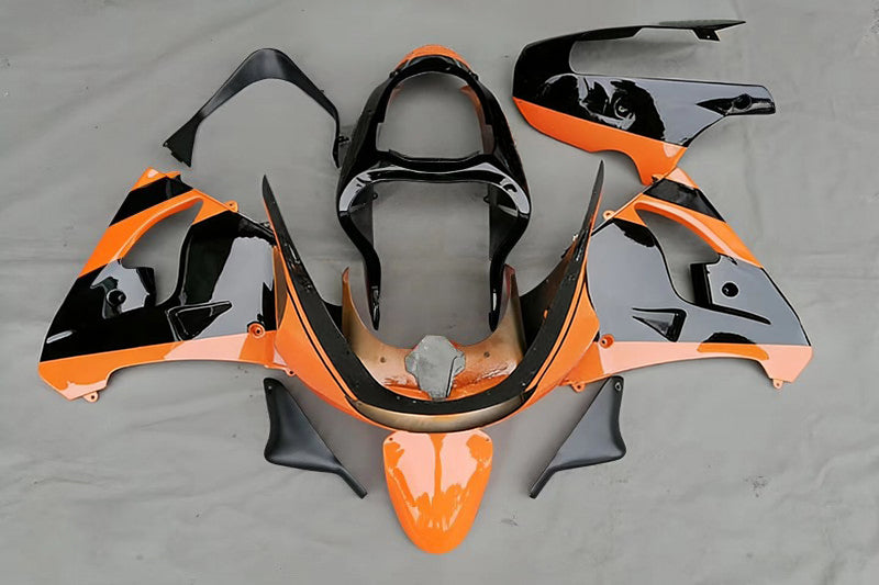 Amotopart Kawasaki 2009-2012 ZX6R 636 Orange&Black Fairing Kit
