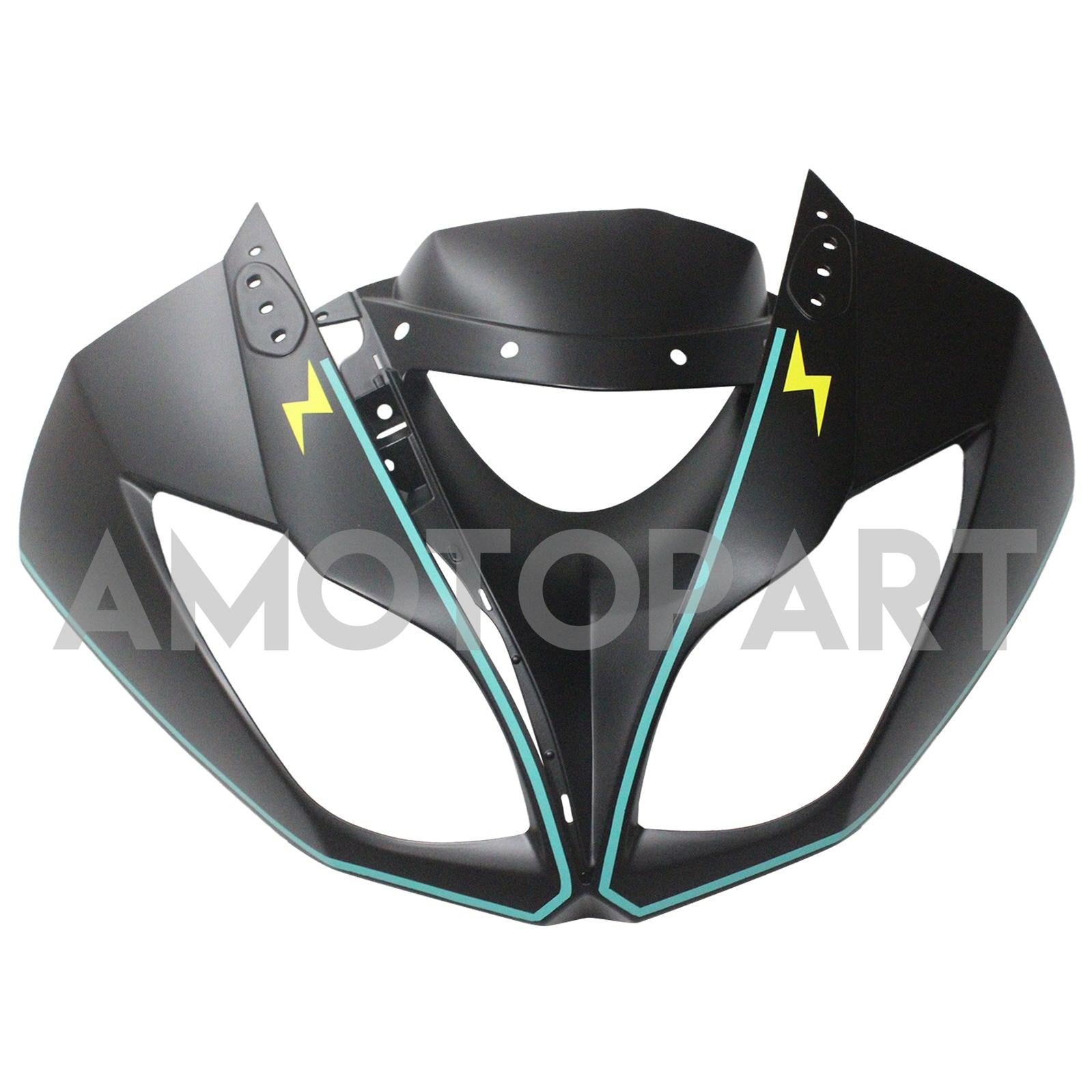 Amotopart Kawasaki ZX6R 636 2009-2012 Noir&Kit de carénage Blue Line