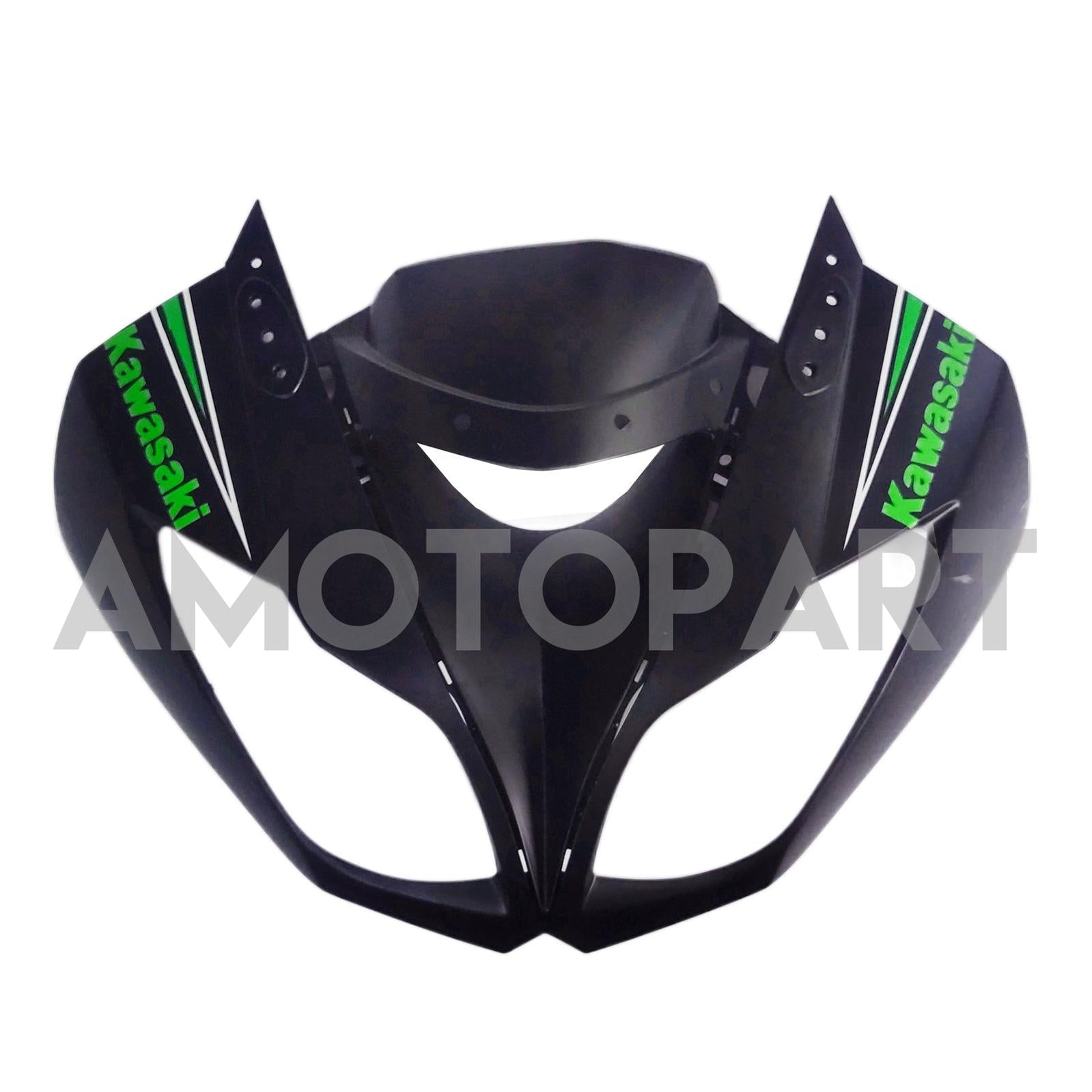 Amotopart Kawasaki 2009-2012 ZX6R 636 グリーン&ブラック Style1 フェアリングキット