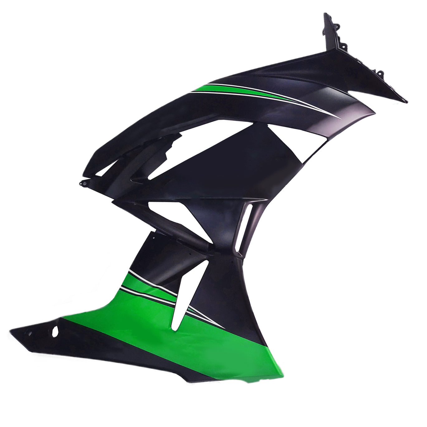 Amotopart Kawasaki 2009-2012 ZX6R 636 Green & Black Style1 Fairing Kit