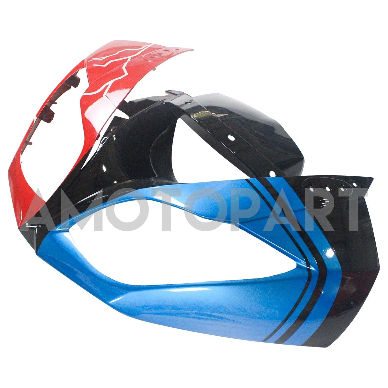 Amotopart Kawasaki 2009–2012 ZX6R 636 Rot&Blaues Verkleidungskit