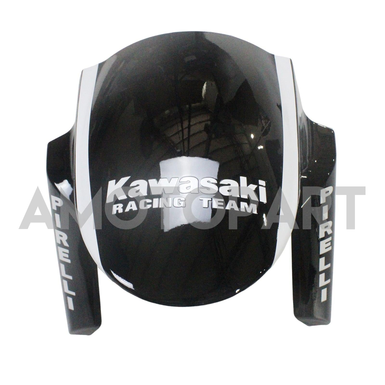 Amotopart Kawasaki 2009-2012 ZX6R 636 ブラック グリーンロゴ付き フェアリングキット