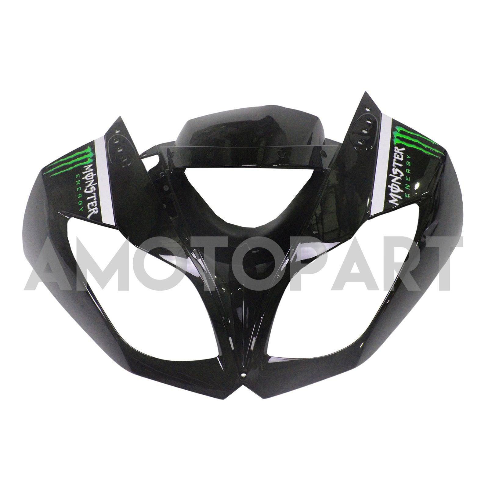 Amotopart Kawasaki 2009-2012 ZX6R 636 ブラック グリーンロゴ付き フェアリングキット