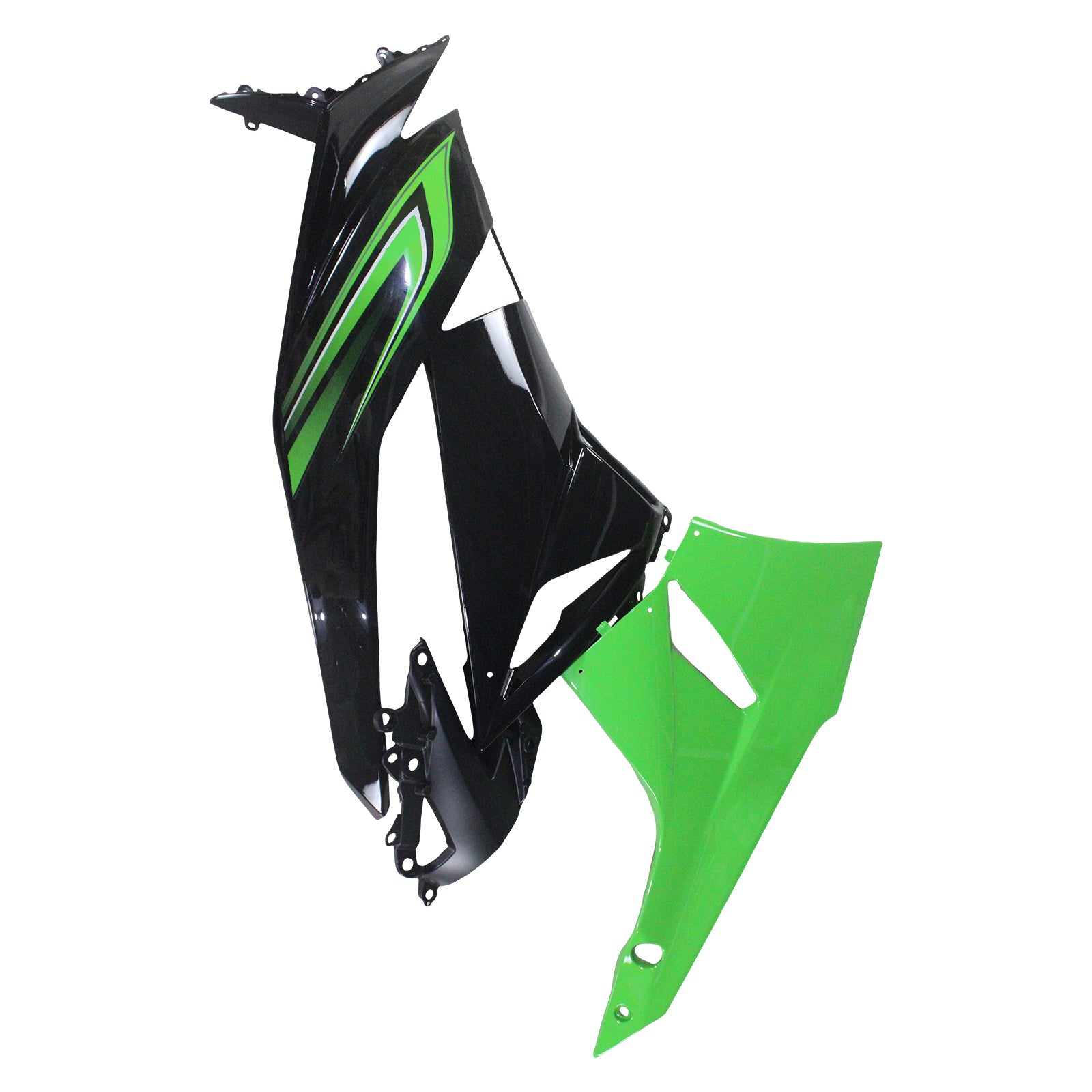 Amotopart Kawasaki 2009-2012 ZX6R 636 Green&Black Style3 Fairing Kit