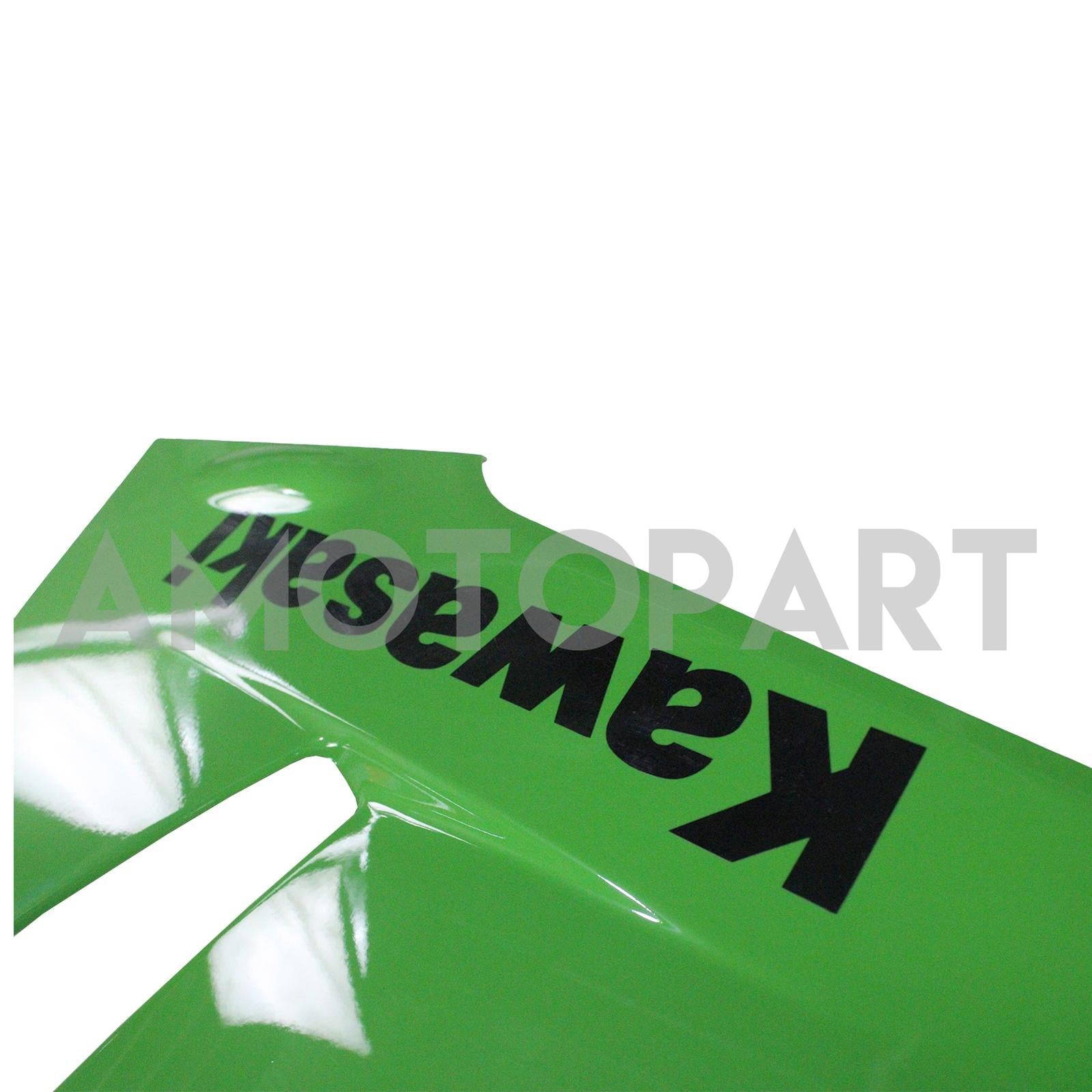 Amotopart Kawasaki 2009-2012 ZX6R 636 グリーン&ブラック Style3 フェアリングキット