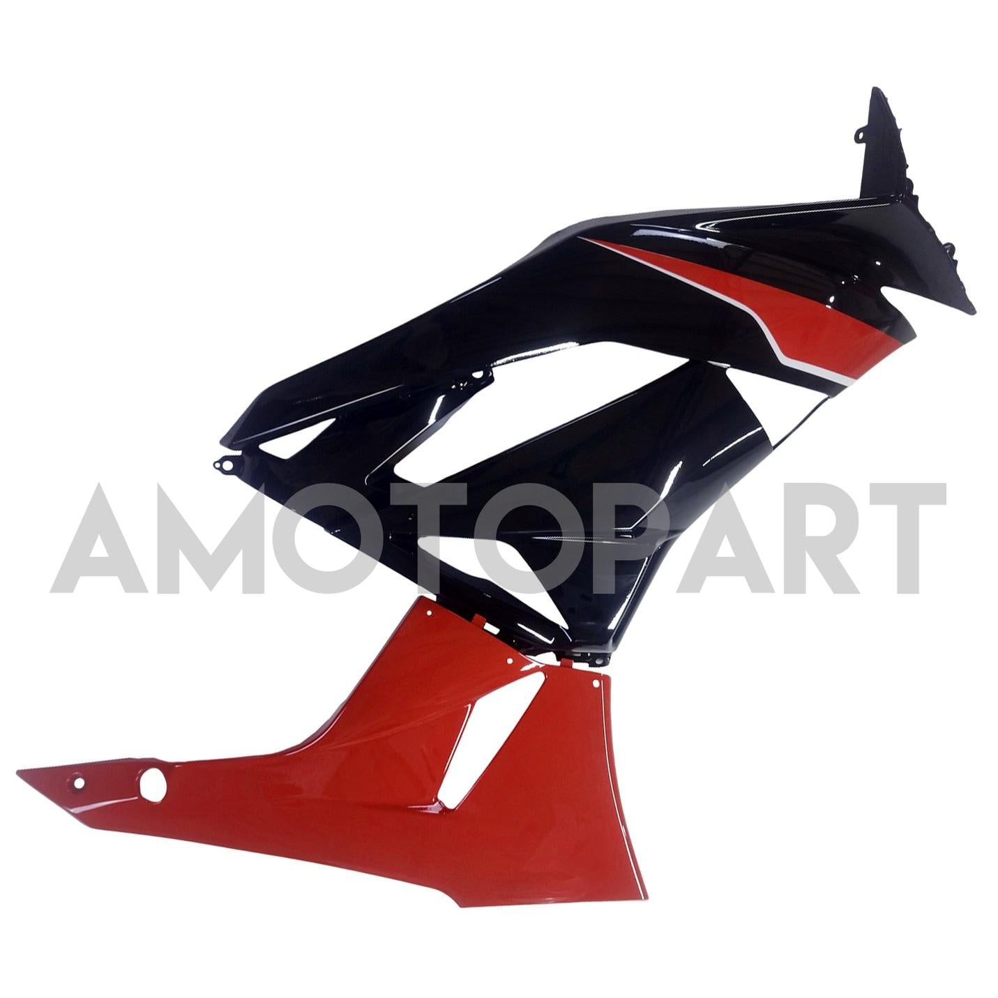 Amotopart Kawasaki 2009–2012 ZX6R 636 Rot&Schwarzes Style2-Verkleidungskit