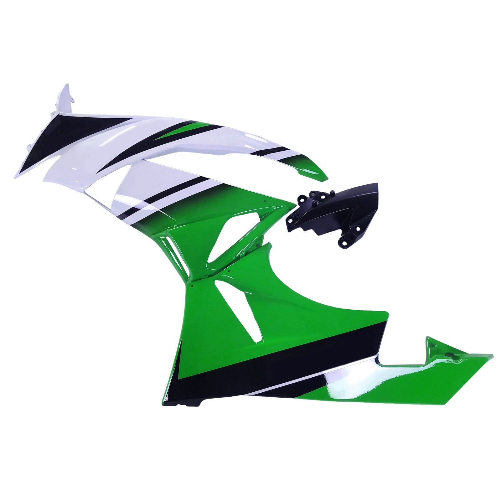 Amotopart Kawasaki 2009-2012 ZX6R 636 Grün&White Style2 Verkleidungssatz